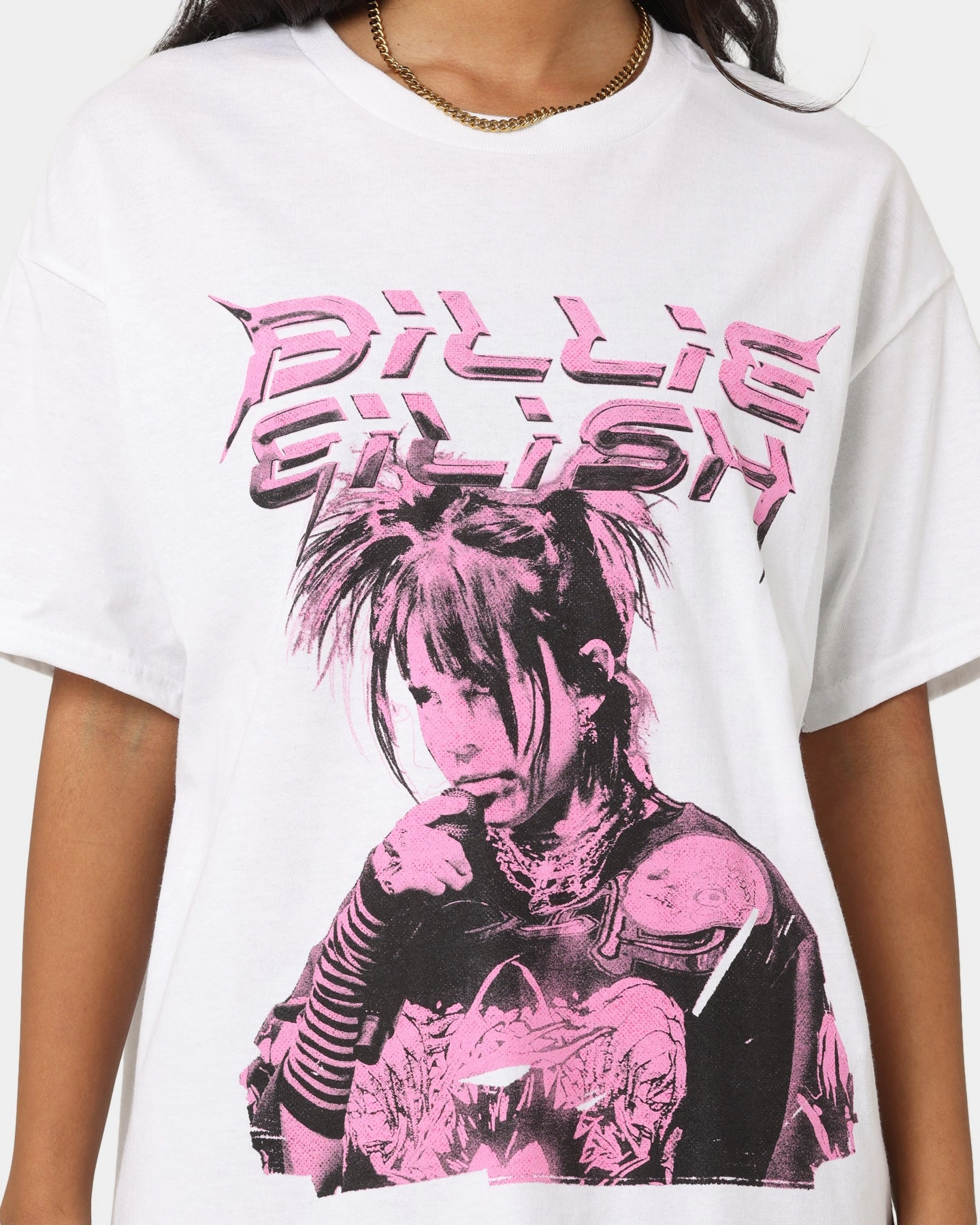 Billie Eilish Illustration T-Shirt White