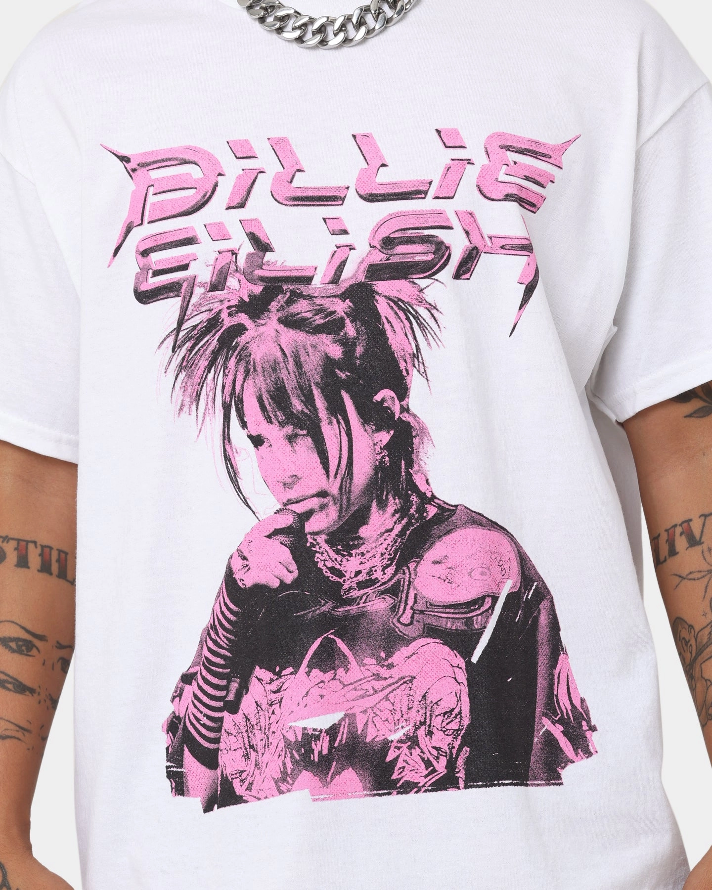 Billie Eilish Illustration T-Shirt White