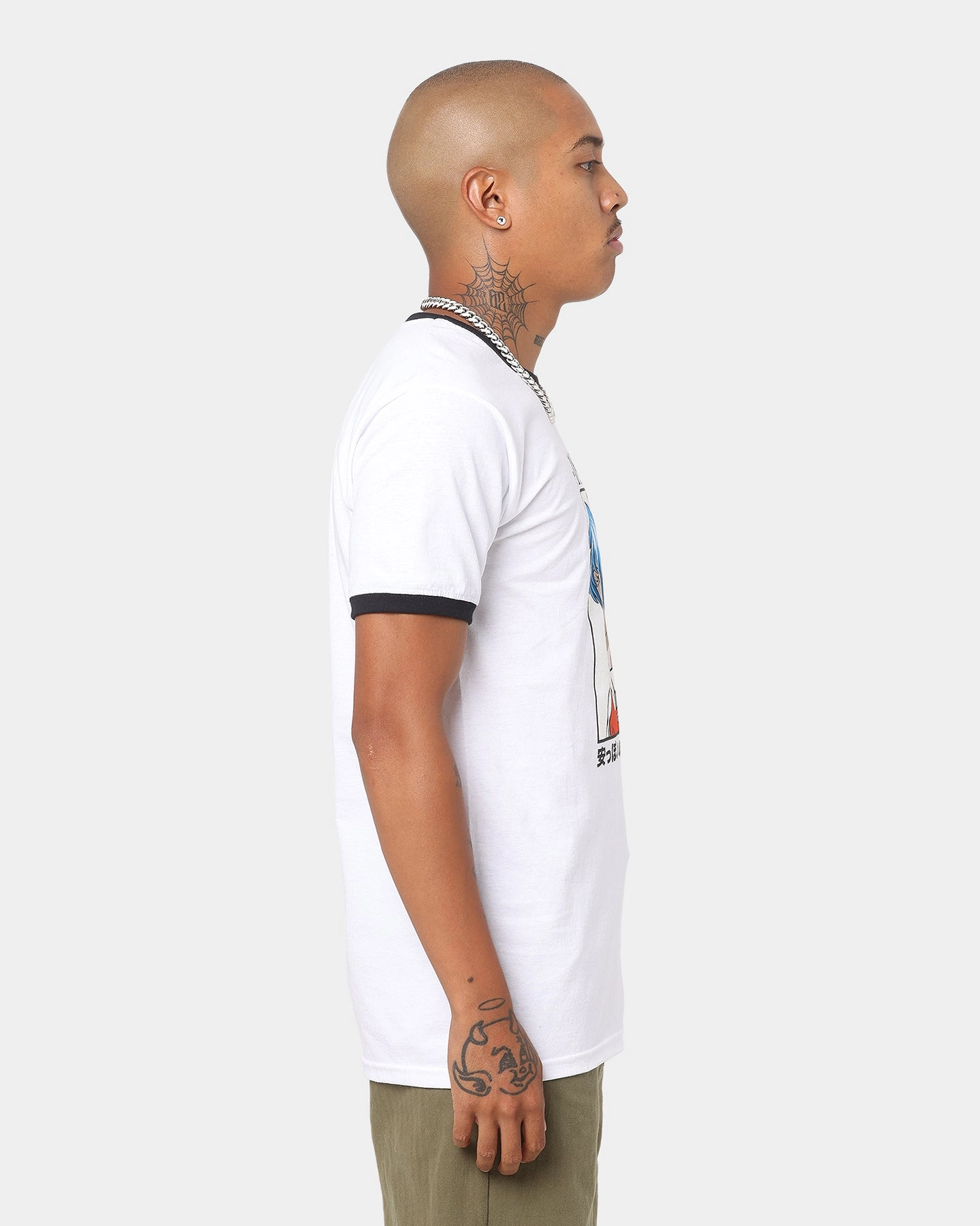 Blink 18 Anime Ringer T-Shirt White/Black