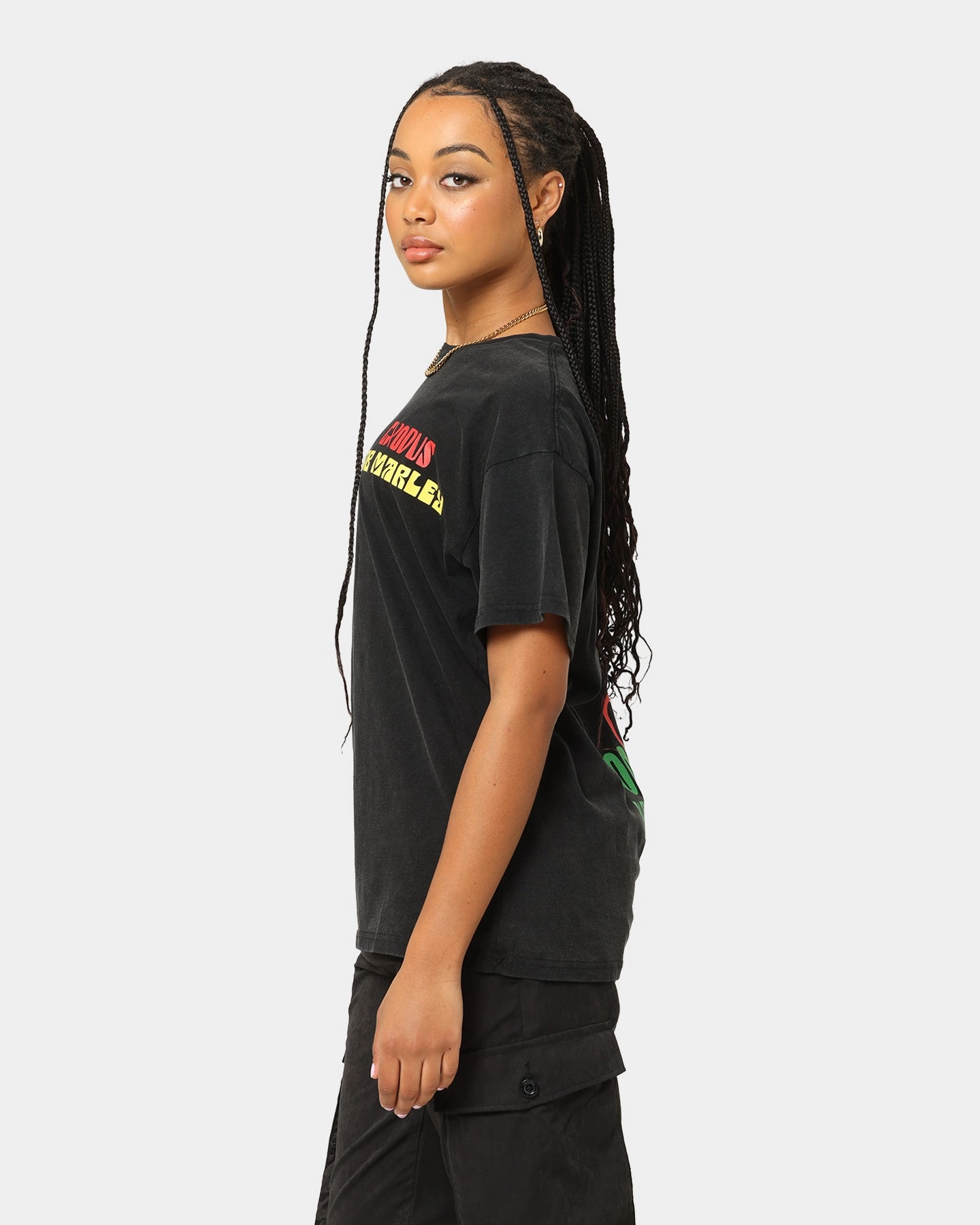 Bob Marley One Love One Heart Vintage T-Shirt Washed Black