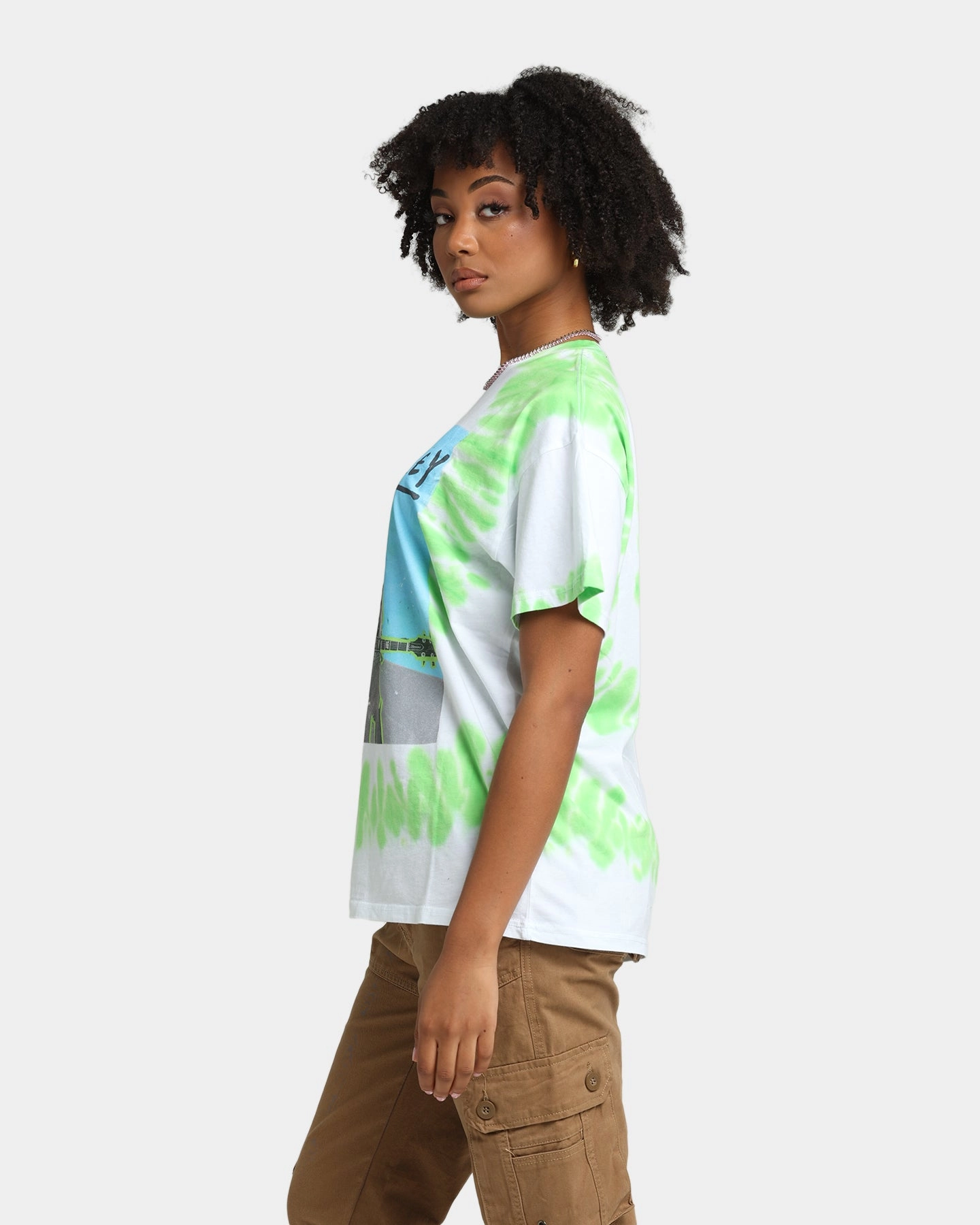 Bob Marley Photo Tie Dye T-Shirt White