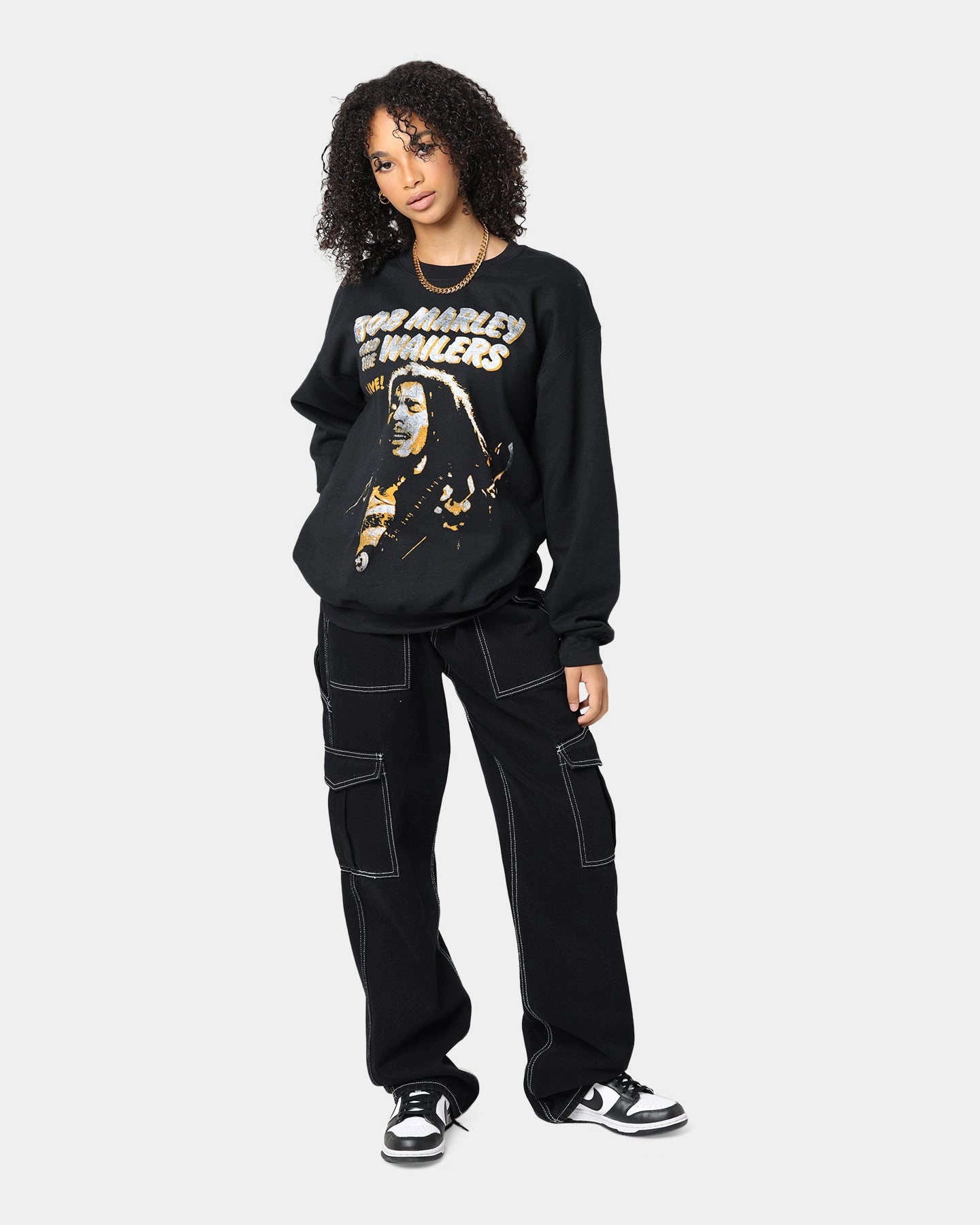 Bob Marley The Wailers Live Crewneck Black