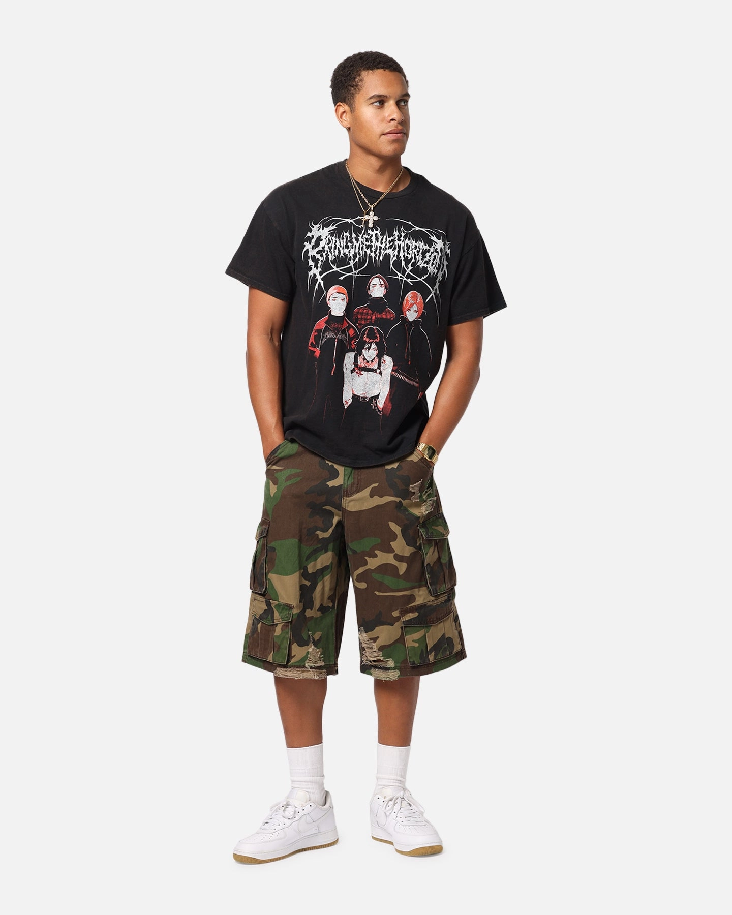 Bring Me The Horizon Theres No Love T-Shirt Black Wash