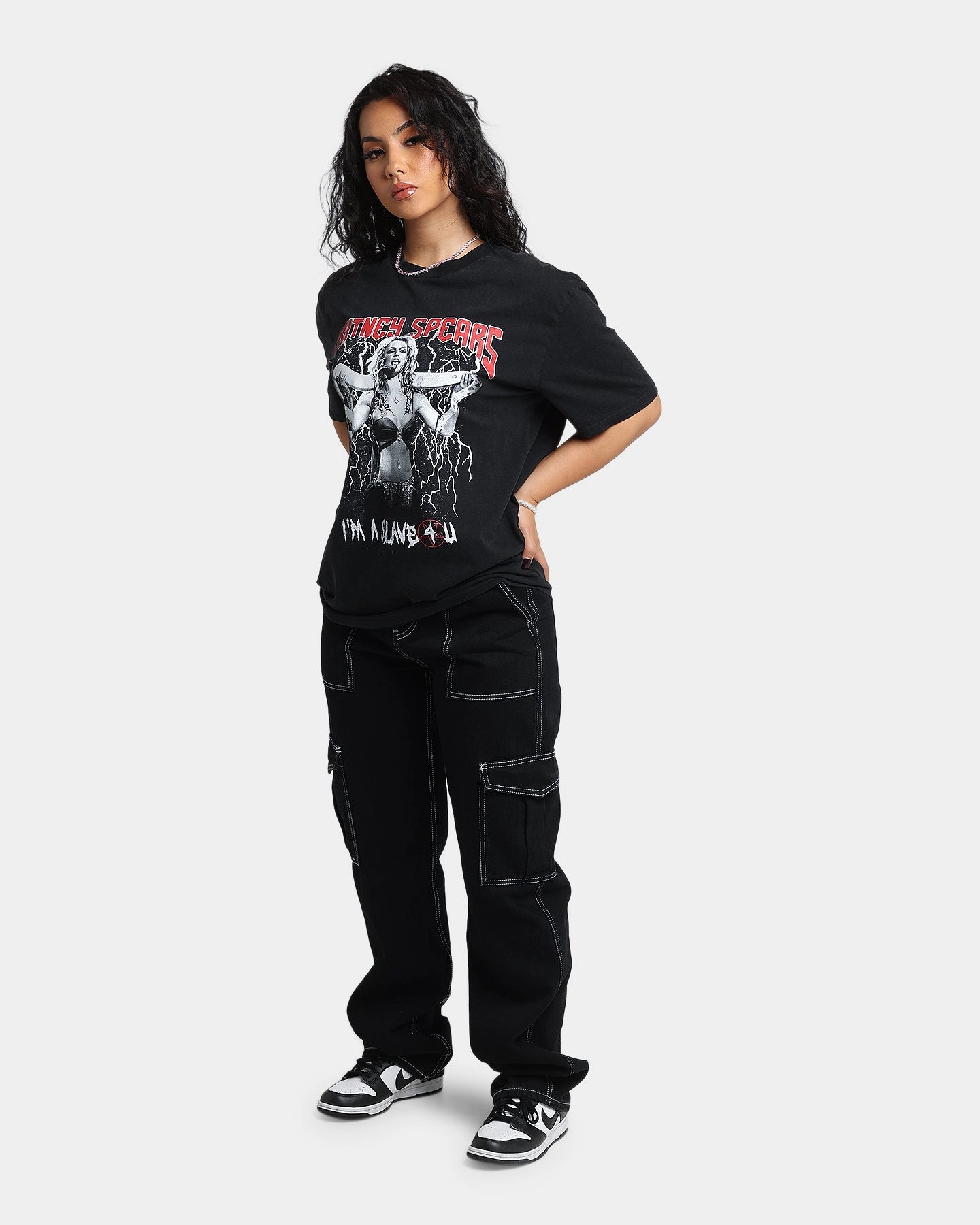 Britney Spears Slave For You T-Shirt Washed Black
