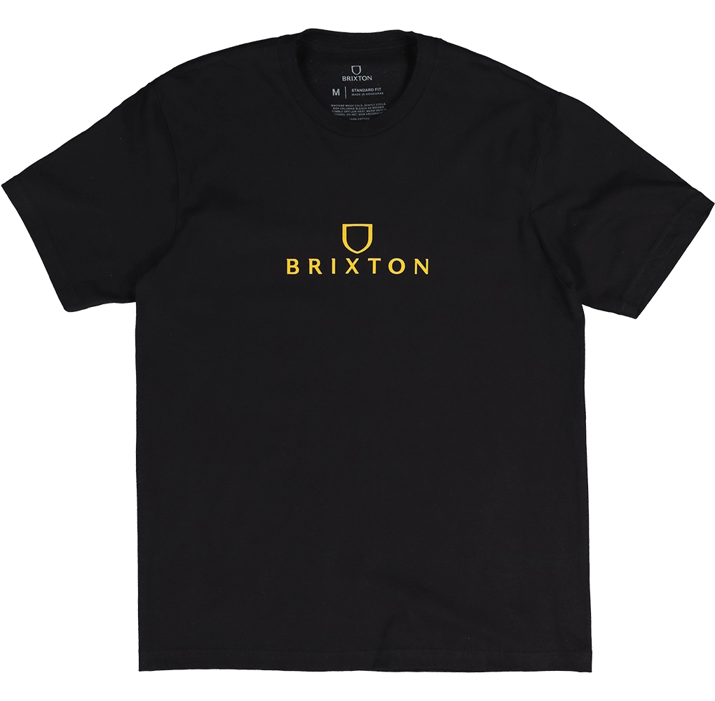 Brixton Alpha Thread Short Sleeve T-Shirt Black/Gold