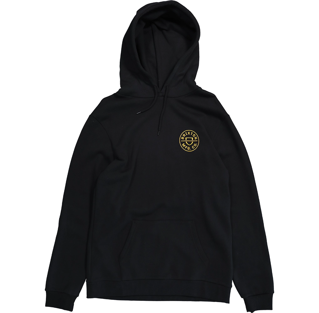 Brixton Crest II Pull Over Hoodie Black/Gold