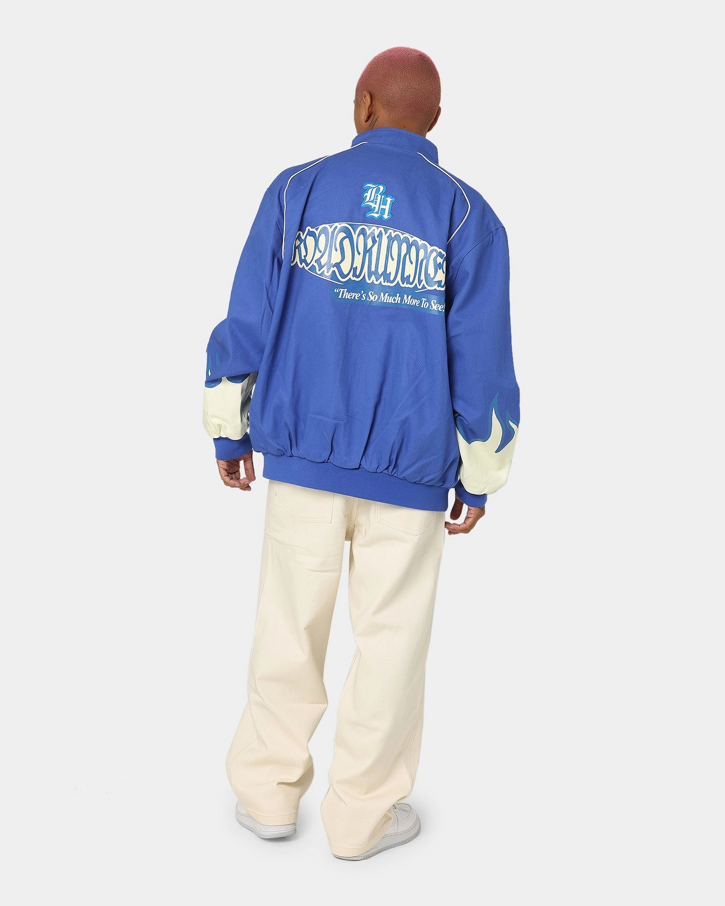Brockhampton Flame Racing Jacket Royal Blue