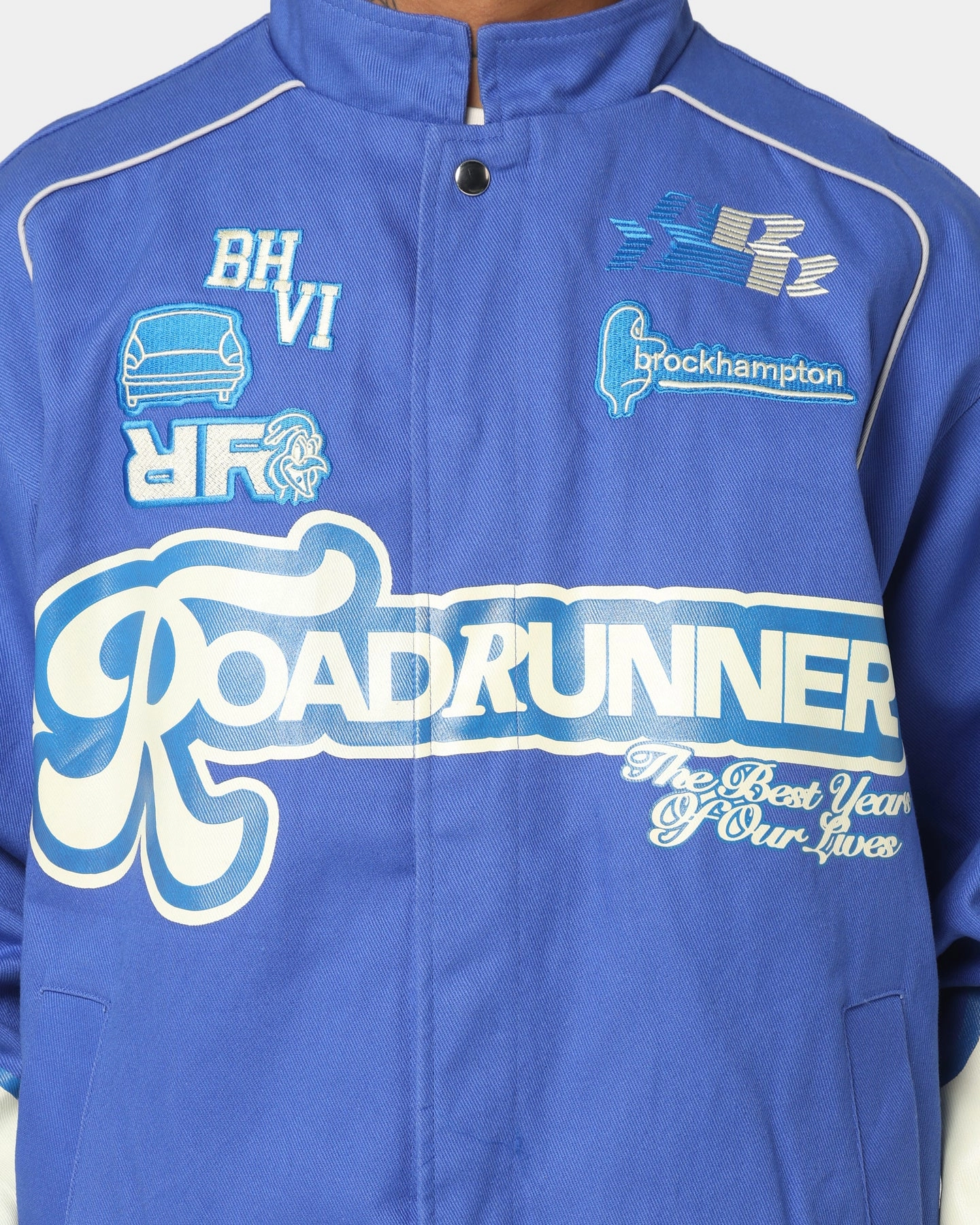 Brockhampton Flame Racing Jacket Royal Blue
