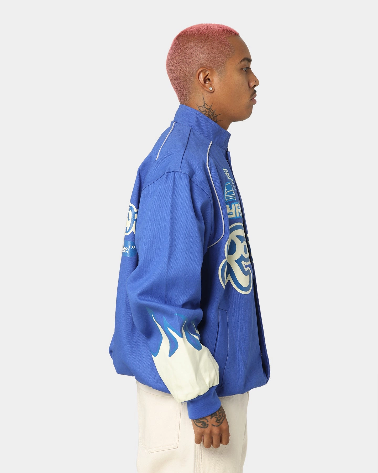Brockhampton Flame Racing Jacket Royal Blue