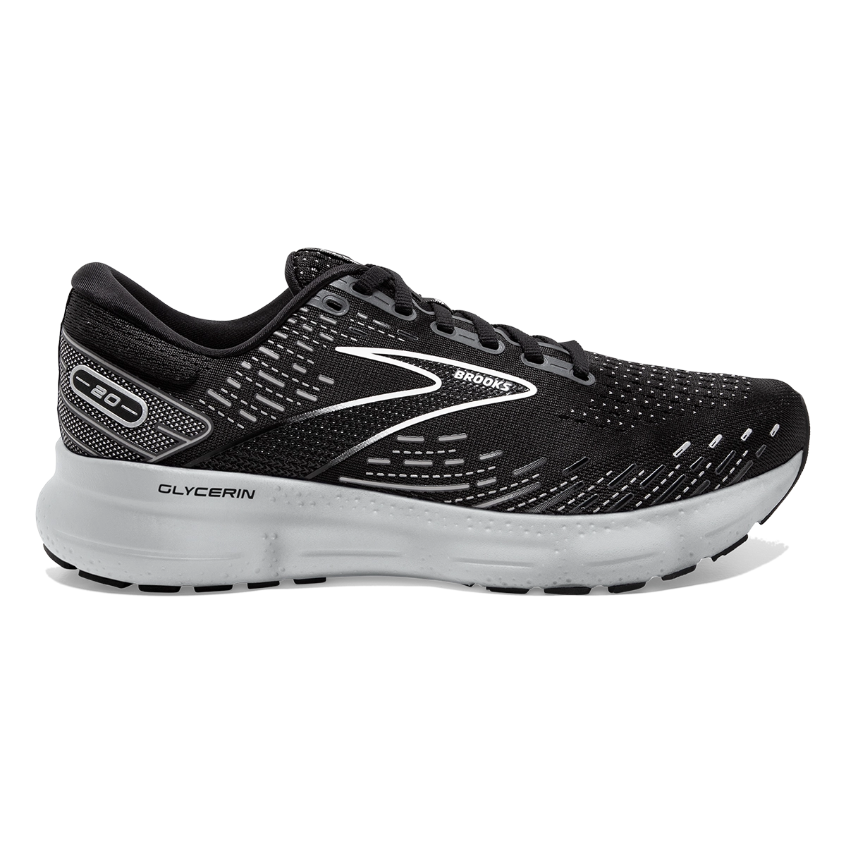 Brooks Glycerin 20 - Black - White - Alloy