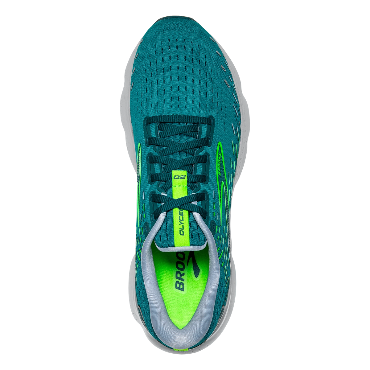 Brooks Glycerin 20 - Kayaking - Heron - Green Gecko