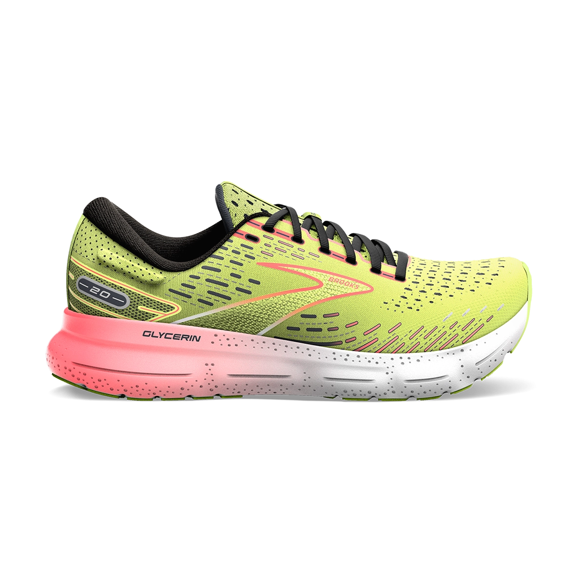 Brooks Glycerin 20 - Lime - Red - Ebony