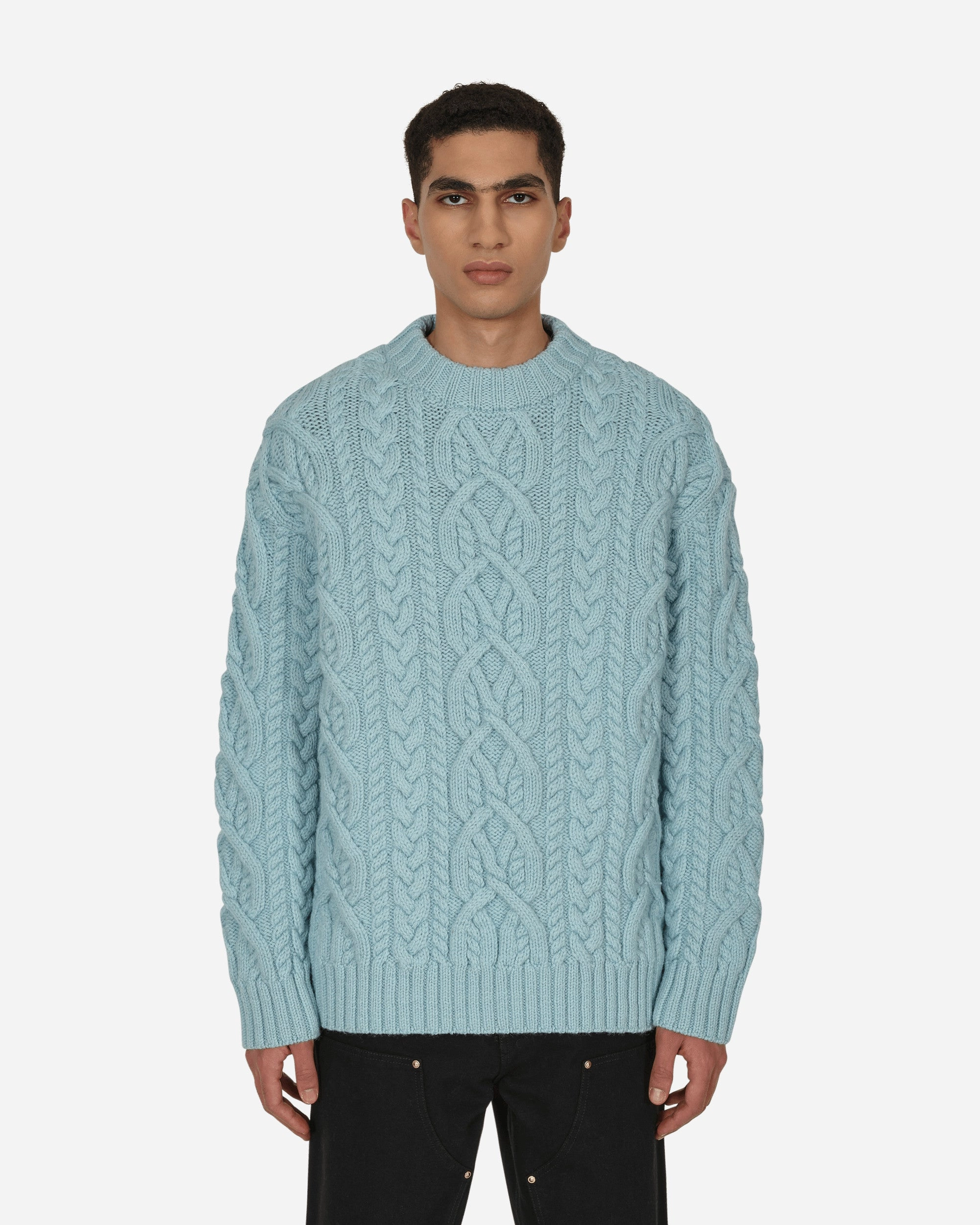 Cable Knit Sweater Blue