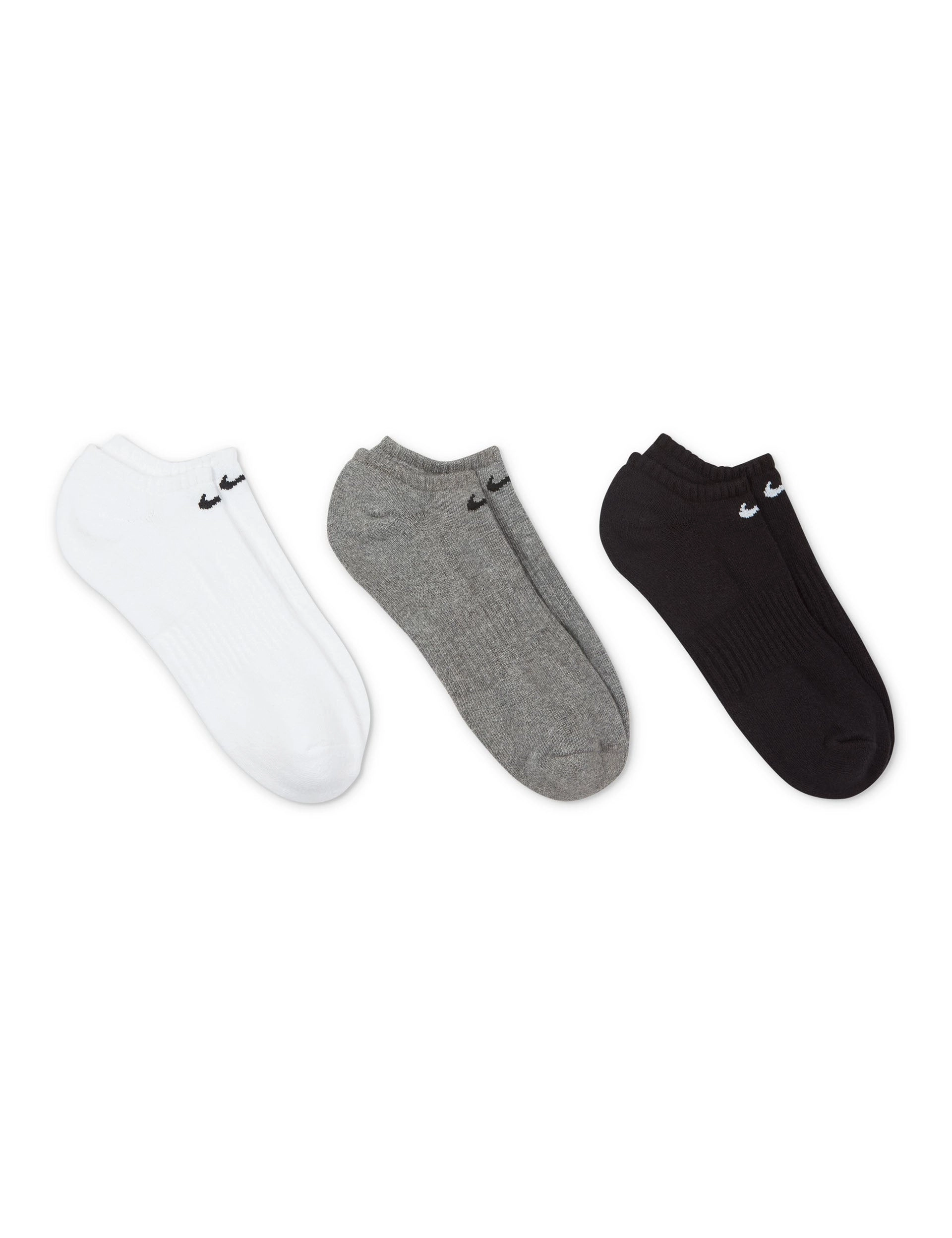 Everyday Cushioned Socks (3 pairs) - White/Grey/Black