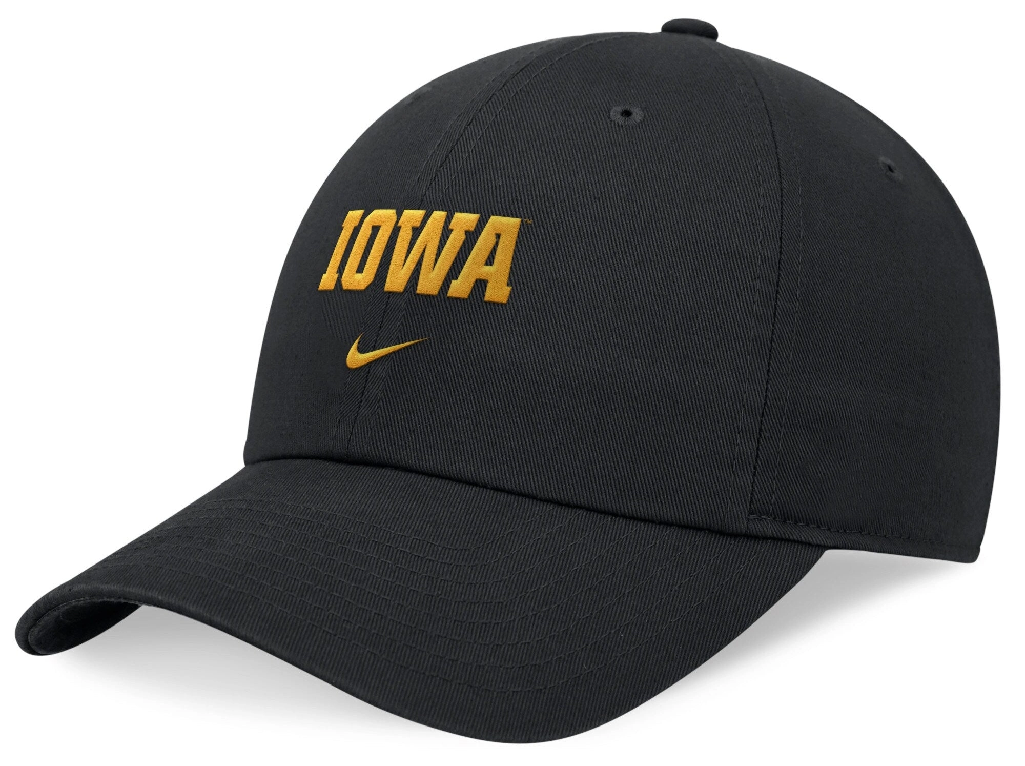 Iowa Hawkeyes Nike Club Black Rise Adjustable Club Hat