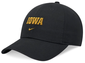 Iowa Hawkeyes Nike Club Black Rise Adjustable Club Hat