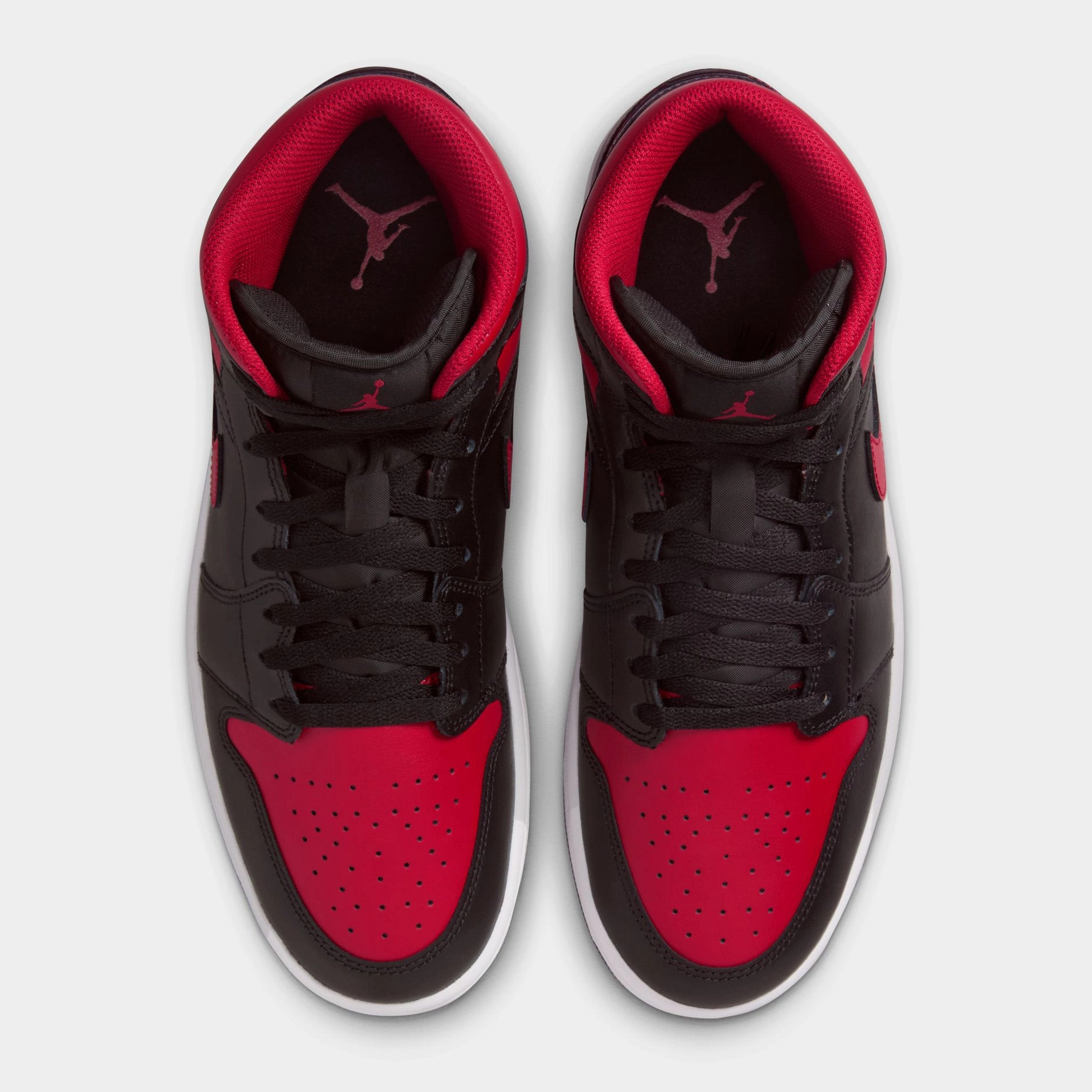 Jordan 1 Mid Black / Varsity Red - Summit White