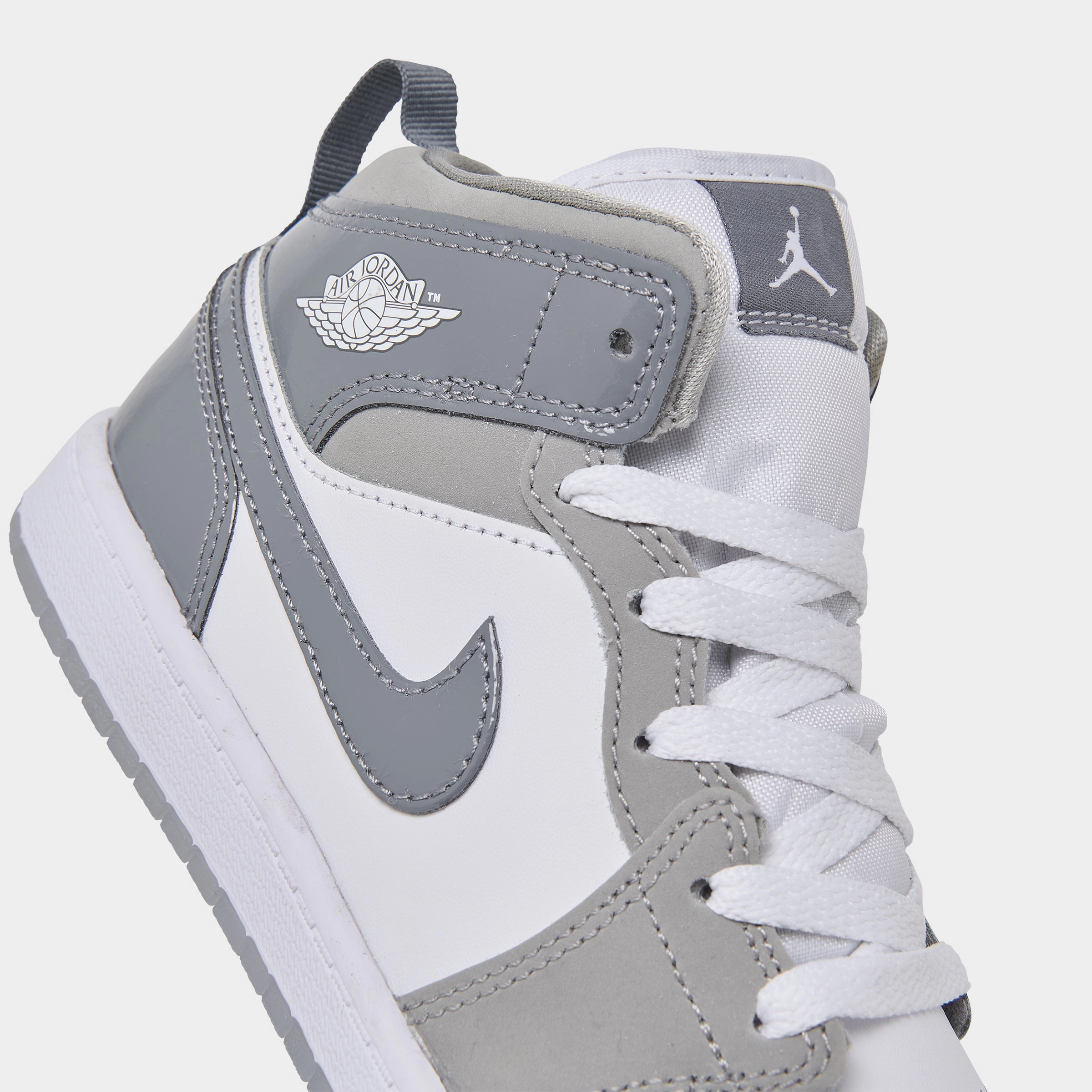 Jordan 1 Mid SE PS White / Cool Grey - Medium Grey