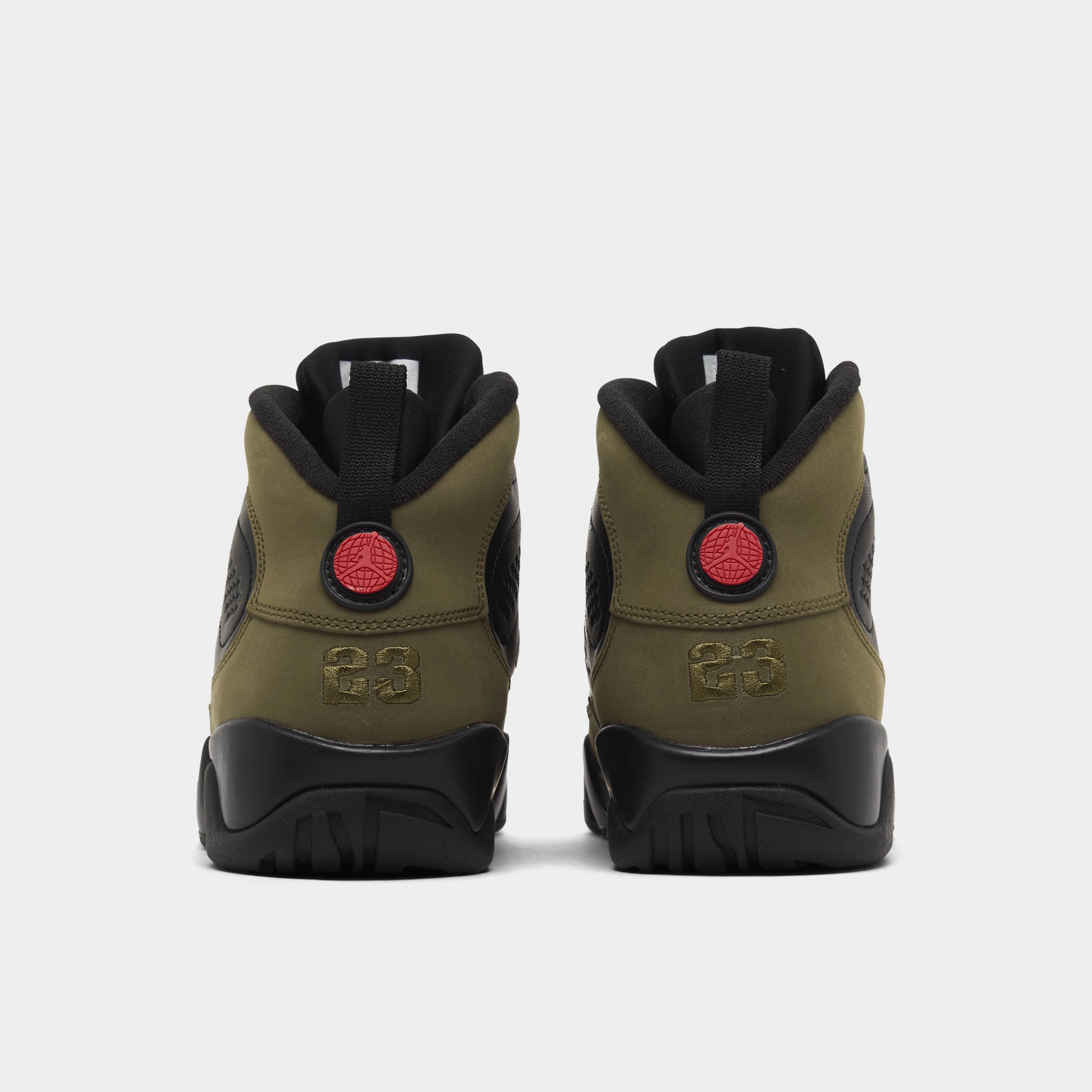 Jordan 9 Retro GS Black / True Red - Light Olive