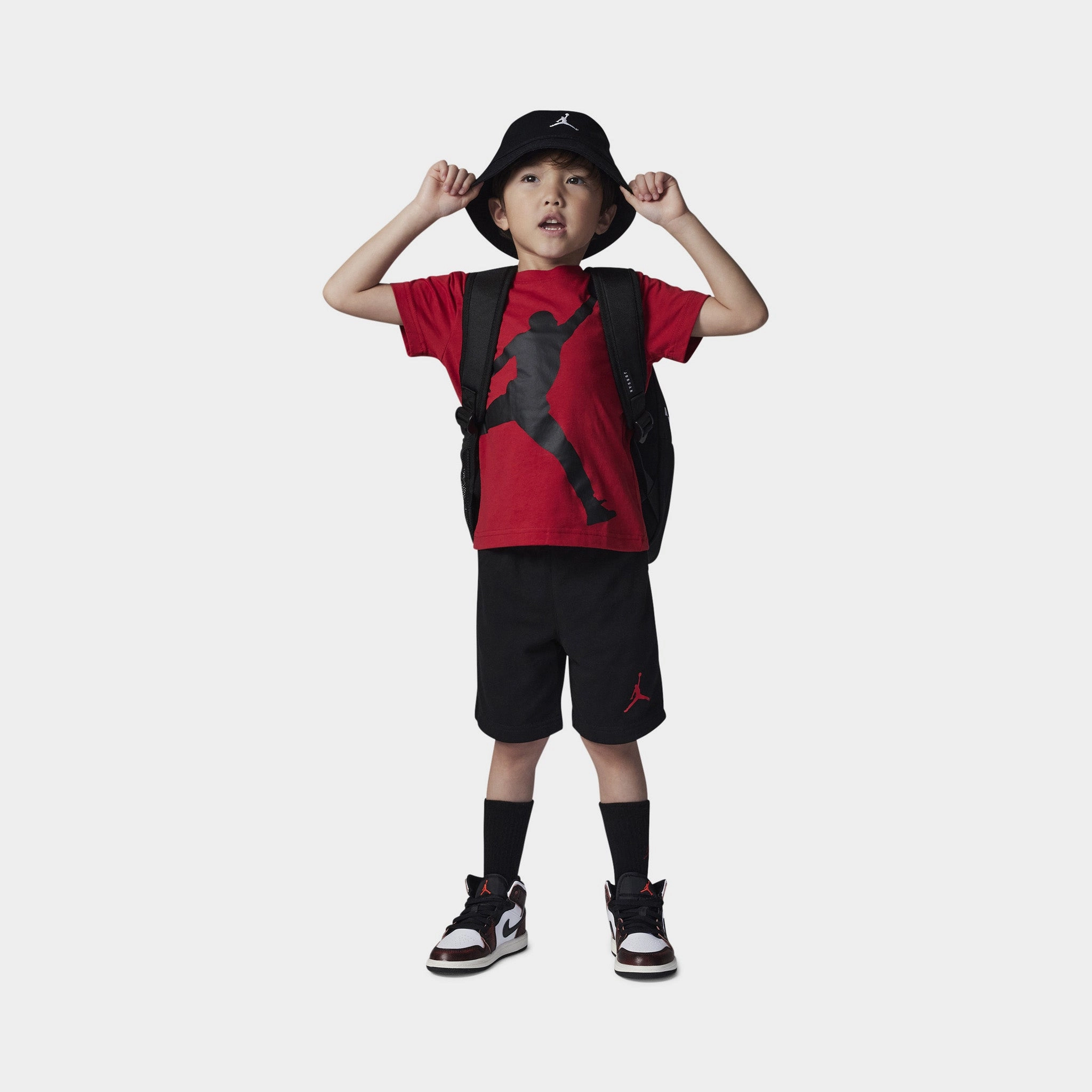 Jordan Child Boys' Jumbo Jumpman Shorts Set / Black