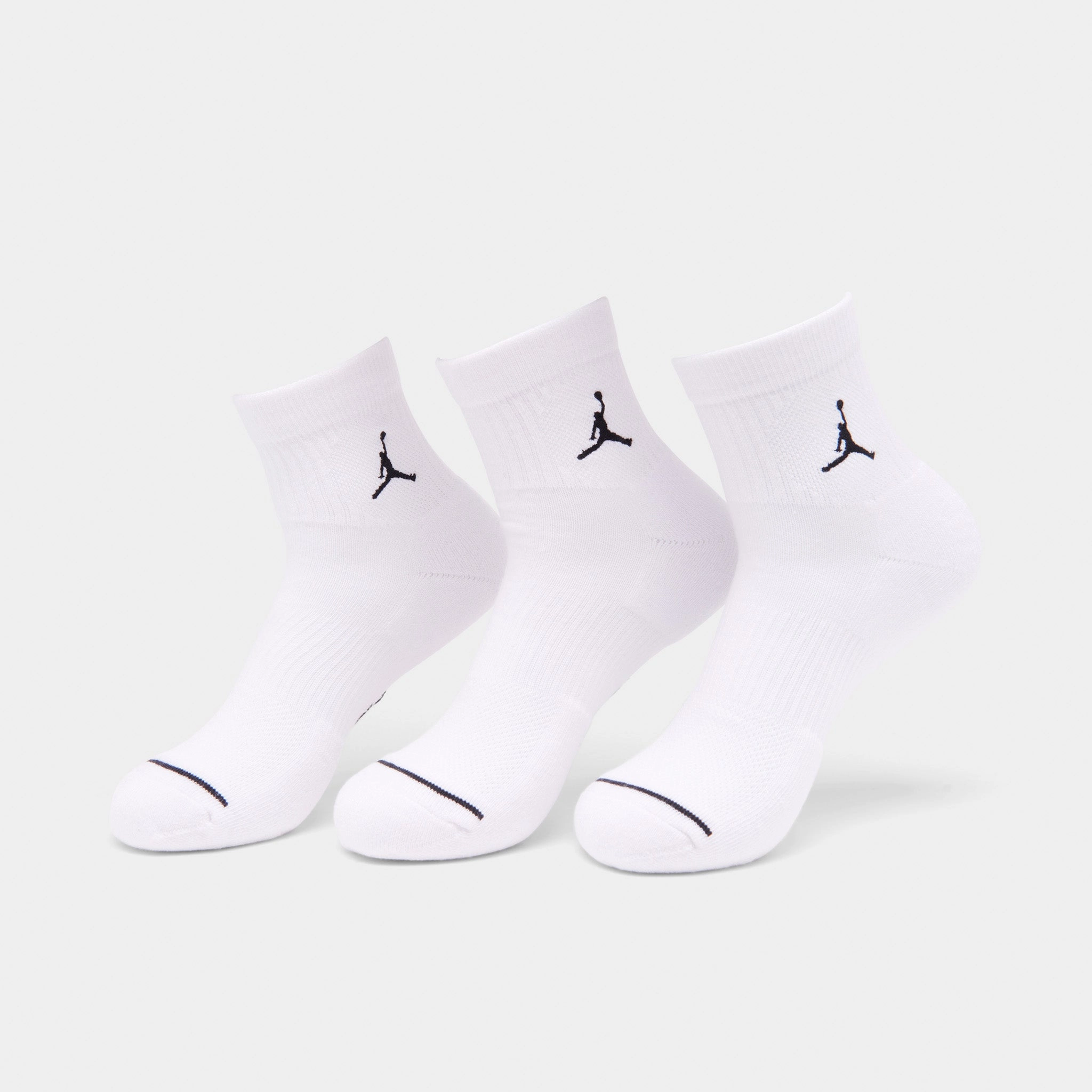 Jordan Everyday Ankle Socks (3 Pack) White / Black