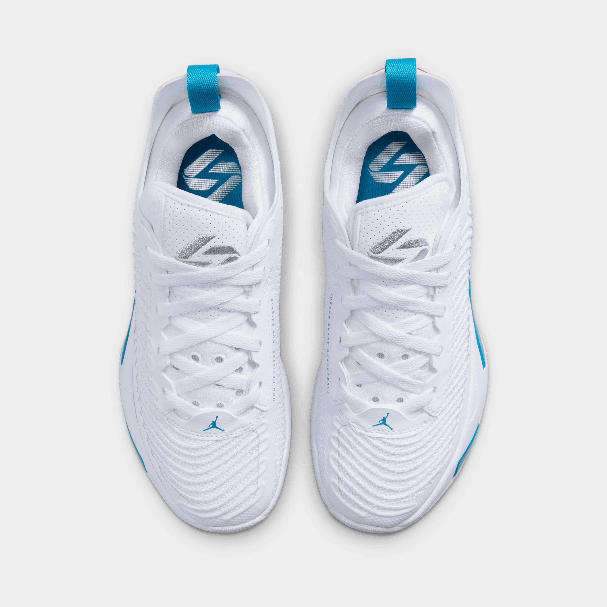 Jordan Luka 1 GS White / Metallic Silver - Neo Turquoise