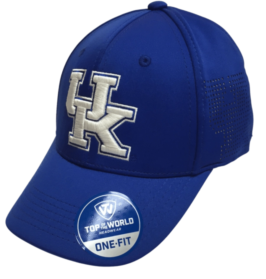 Kentucky Wildcats Blue NCAA TOW "Rails" One Fit Stretch Fit Performance Mesh Hat