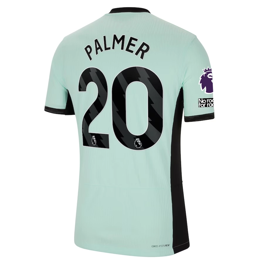 Nike Chelsea Authentic Cole Palmer Match Vaporknit Third Jersey w/ EPL   No Room For Racism Patches 23/24 (Mint Foam/Black)