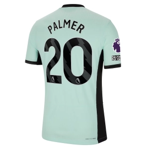 Nike Chelsea Authentic Cole Palmer Match Vaporknit Third Jersey w/ EPL   No Room For Racism Patches 23/24 (Mint Foam/Black)