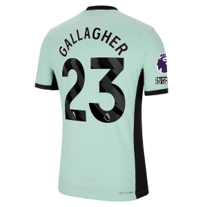 Nike Chelsea Authentic Connor Gallagher Match Vaporknit Third Jersey w/ EPL   No Room For Racism Patches 23/24 (Mint Foam/Black)