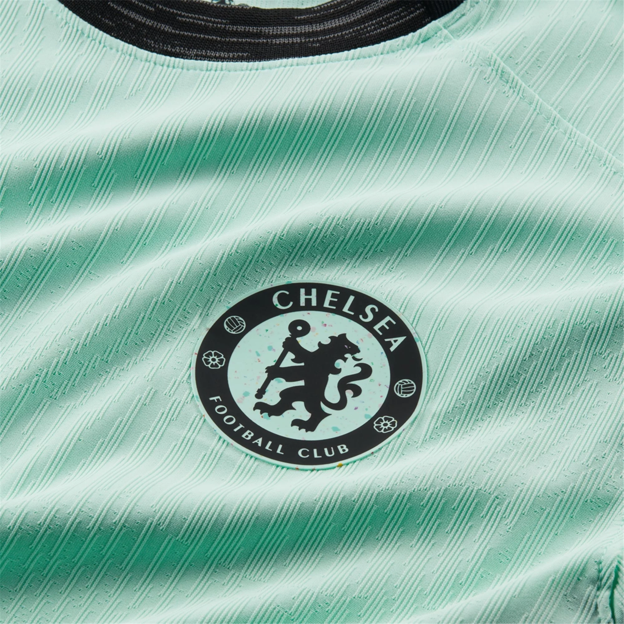 Nike Chelsea Authentic Match Vaporknit Third Jersey w/ EPL   No Room For Racism Patches 23/24 (Mint Foam/Black)