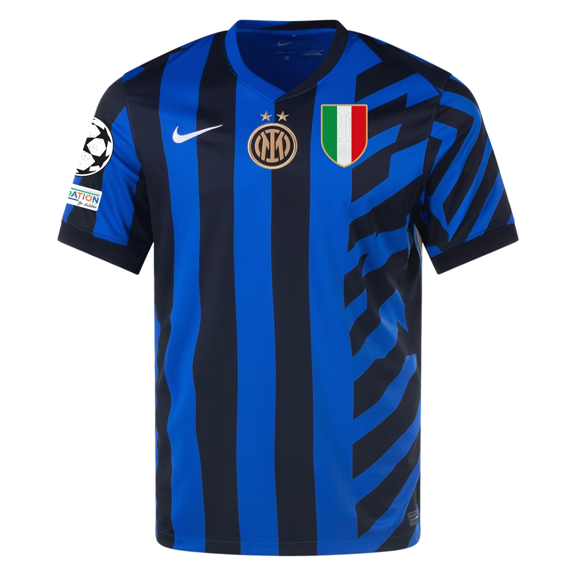 Nike Inter Milan Home Jersey w/ Champions League   Scudetto Patch 24/25 (Lyon Blue/Black)
