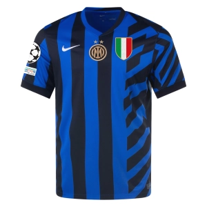 Nike Inter Milan Home Jersey w/ Champions League   Scudetto Patch 24/25 (Lyon Blue/Black)