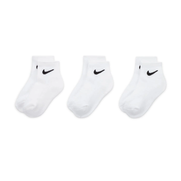 NIKE KID'S CUSHIONS ANKLE 3 PACKS WHITE SOCKS