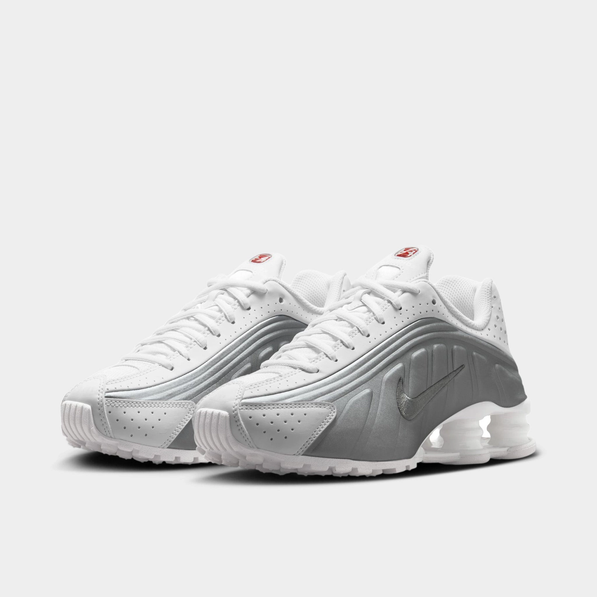 Nike Shox R4 GS White / Metallic Silver - White