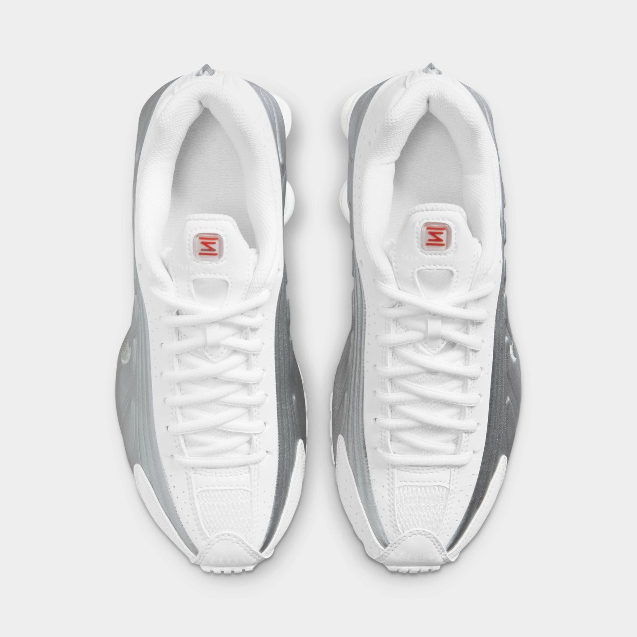 Nike Shox R4 GS White / Metallic Silver - White