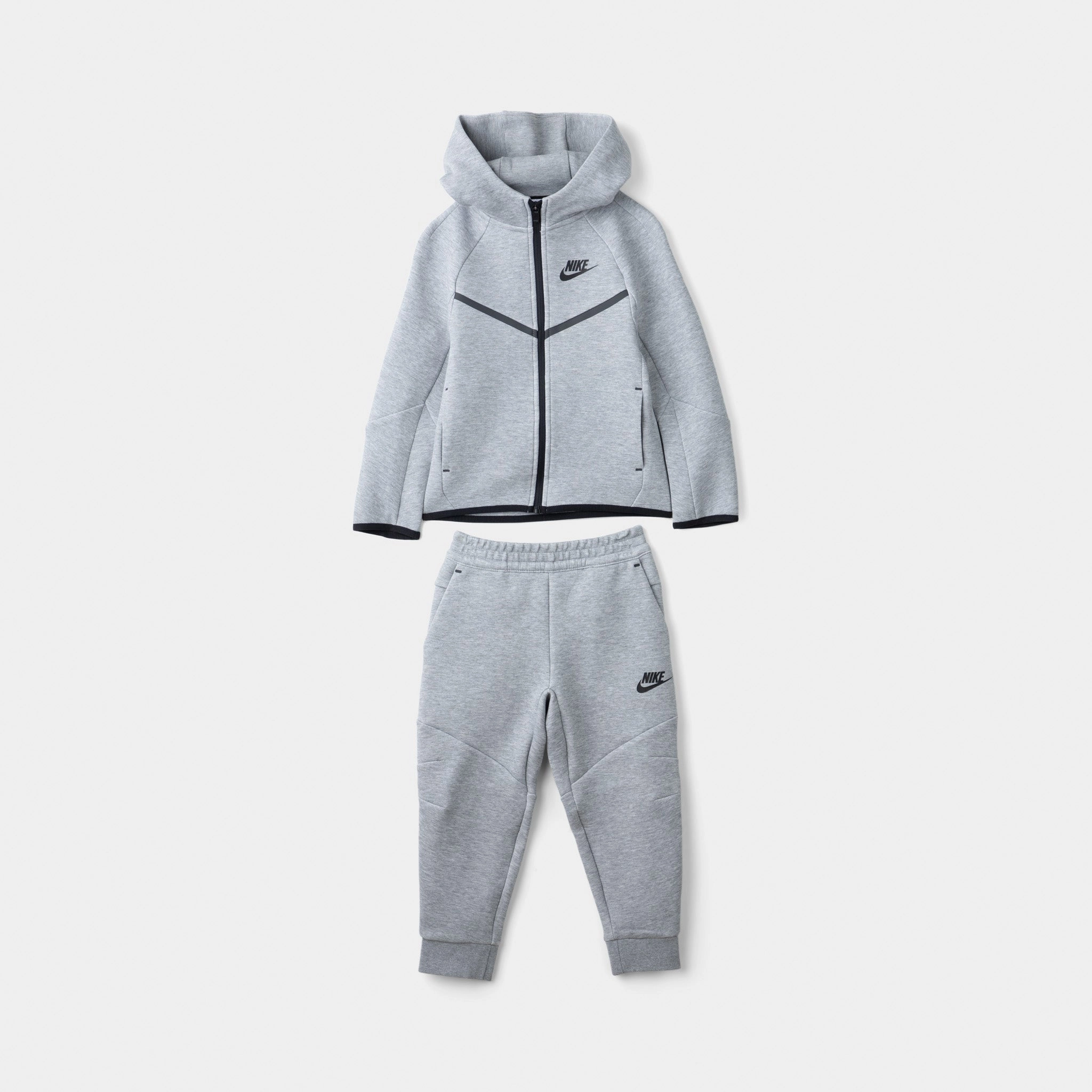Nike Sportswear Child Boys' Tech Fleece Full Zip Hoodie Set / Dark Grey Heather