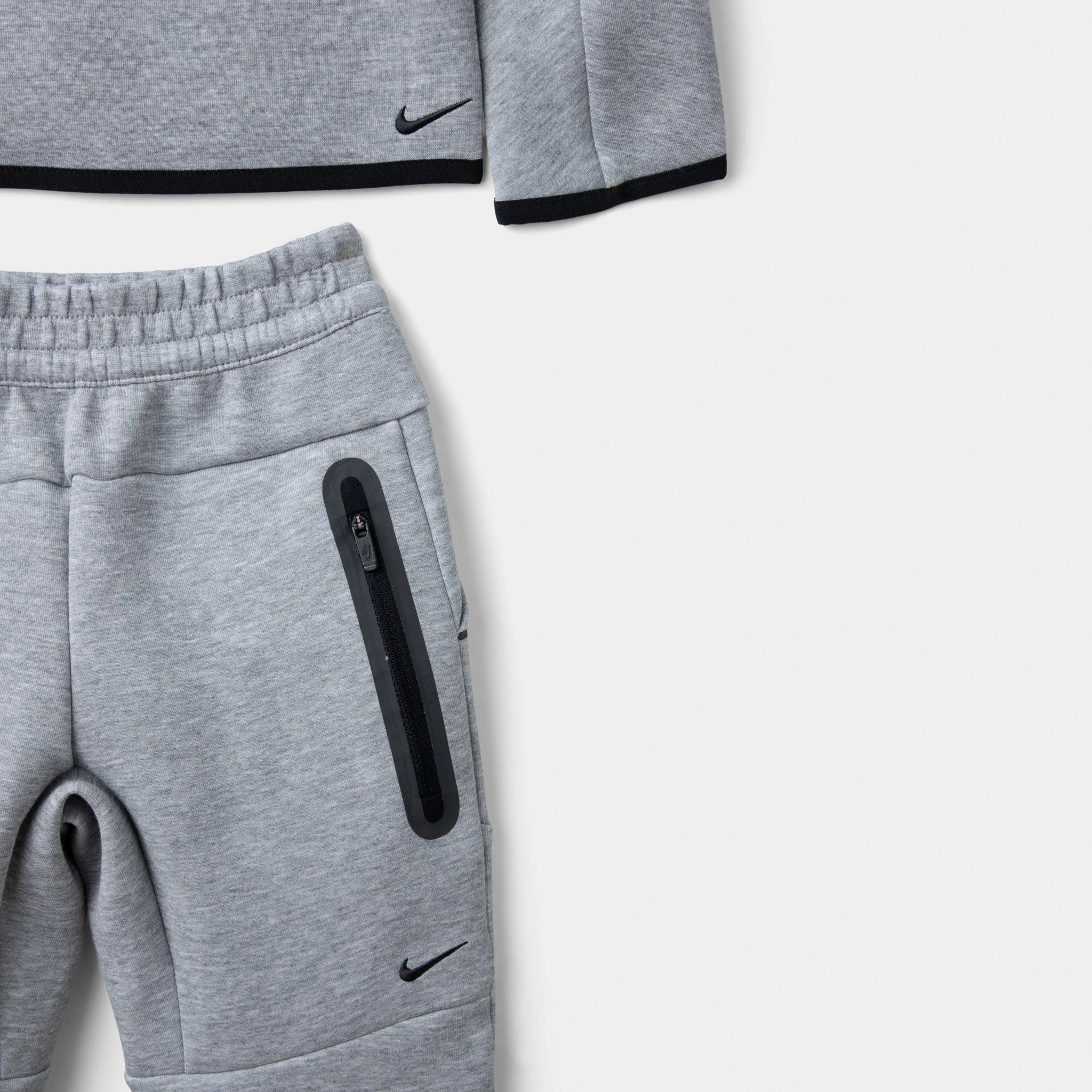 Nike Sportswear Child Boys' Tech Fleece Full Zip Hoodie Set / Dark Grey Heather