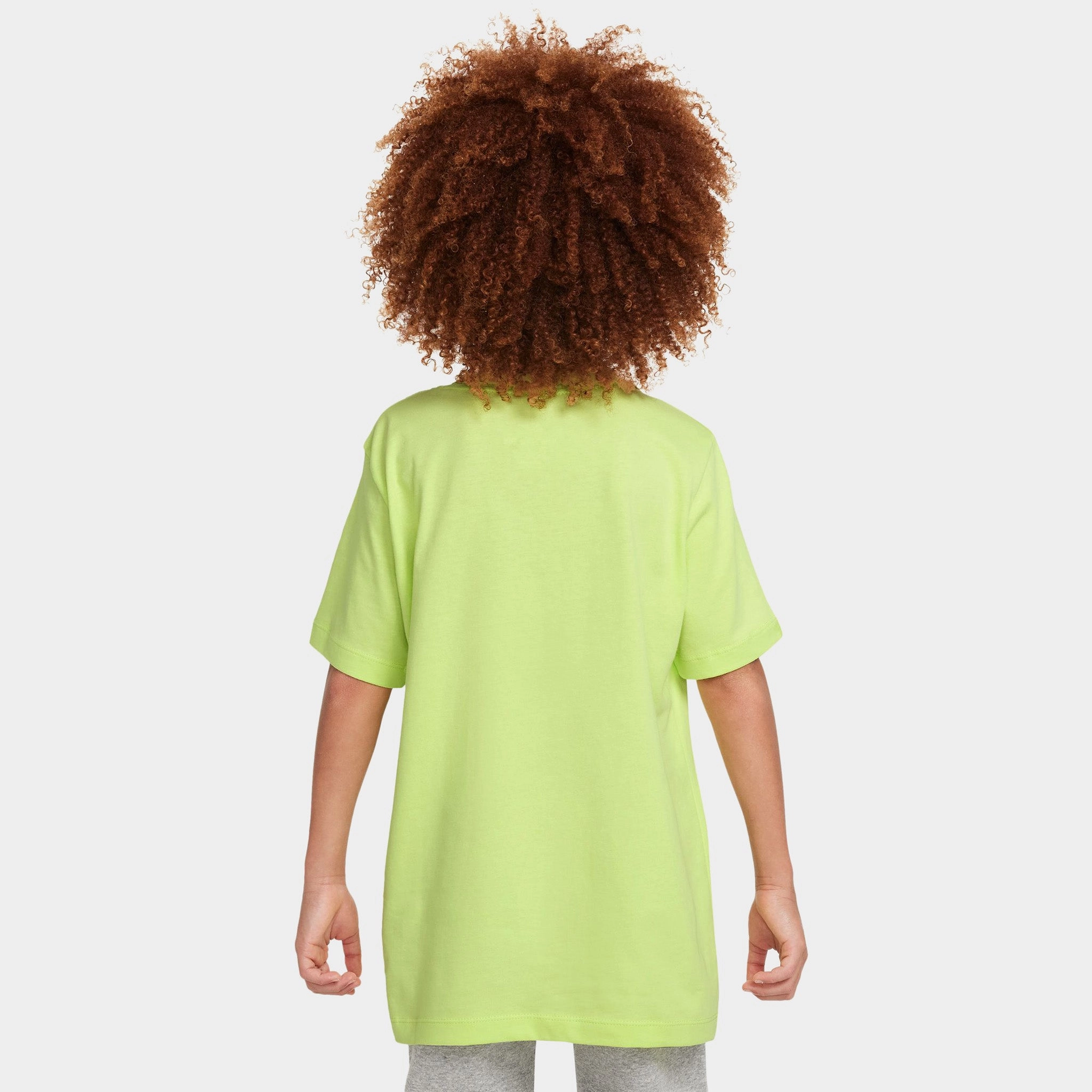 NIKE SPORTSWEAR JUNIORS' EMBROIDERED FUTURA T-SHIRT / LT LEMON TWIST