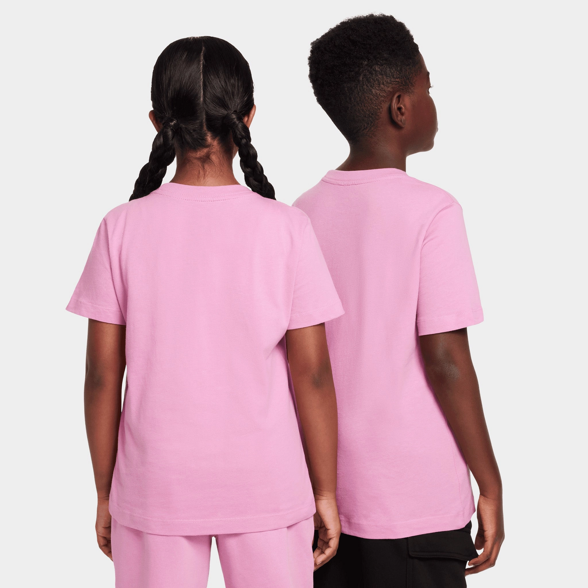 Nike Sportswear Juniors' Embroidered Futura T-Shirt / Magic Flamingo