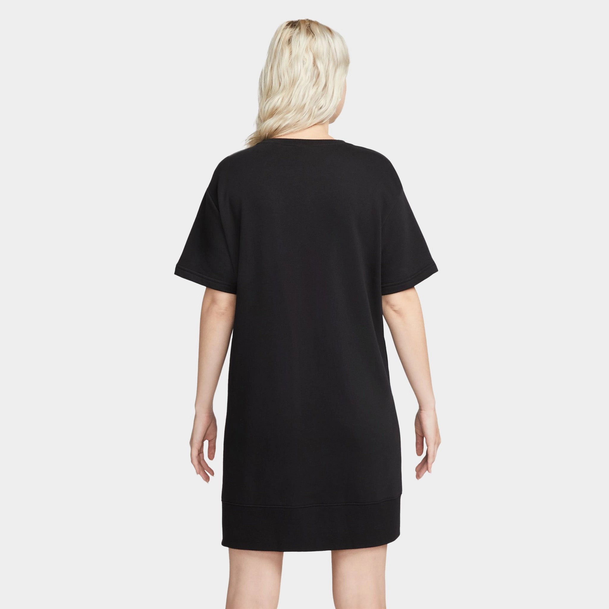Nike Sportswear Women's Club Fleece Loose T-shirt Dress Black / White
