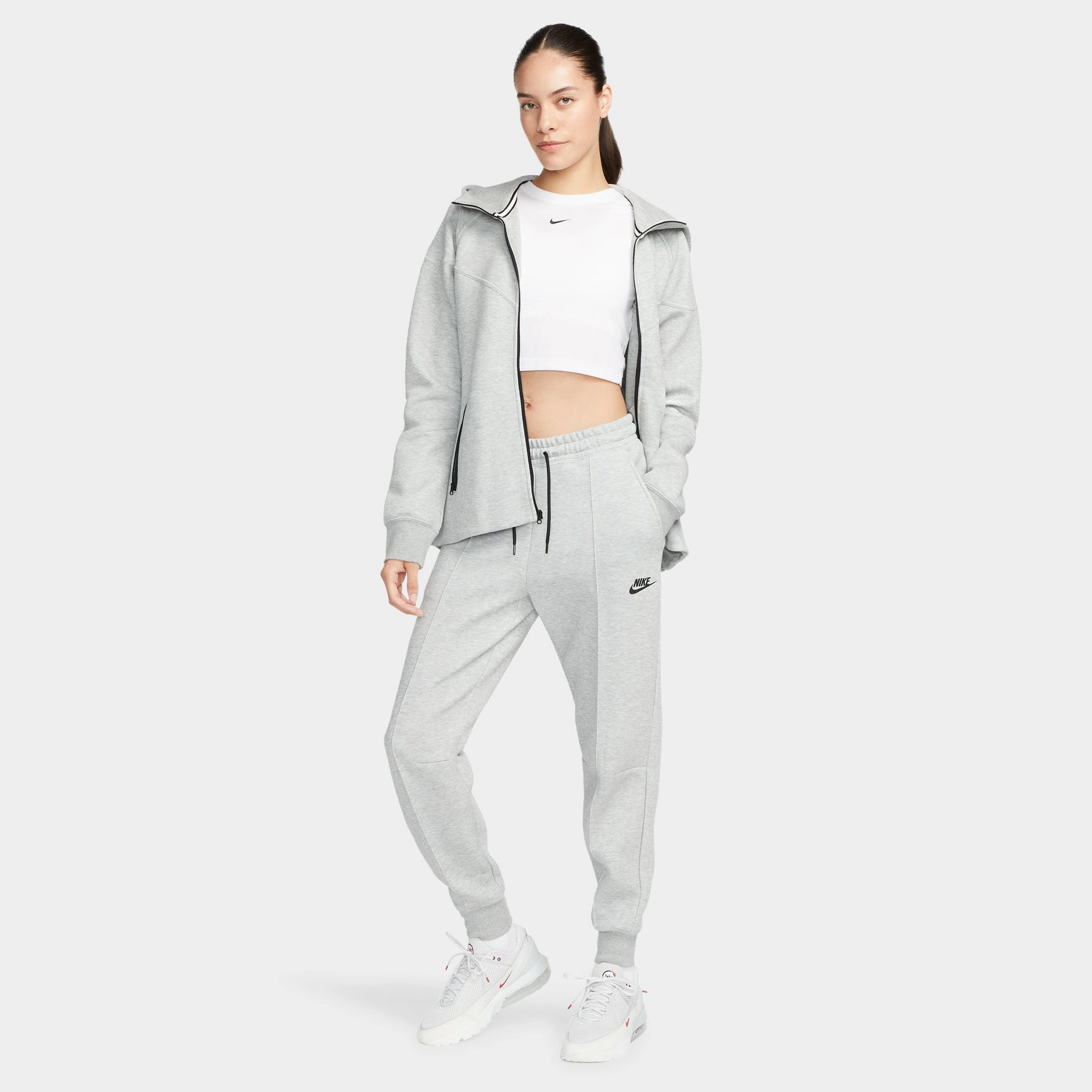 Nike Sportswear Women's Tech Fleece Mid-Rise Joggers Dark Grey Heather / Black