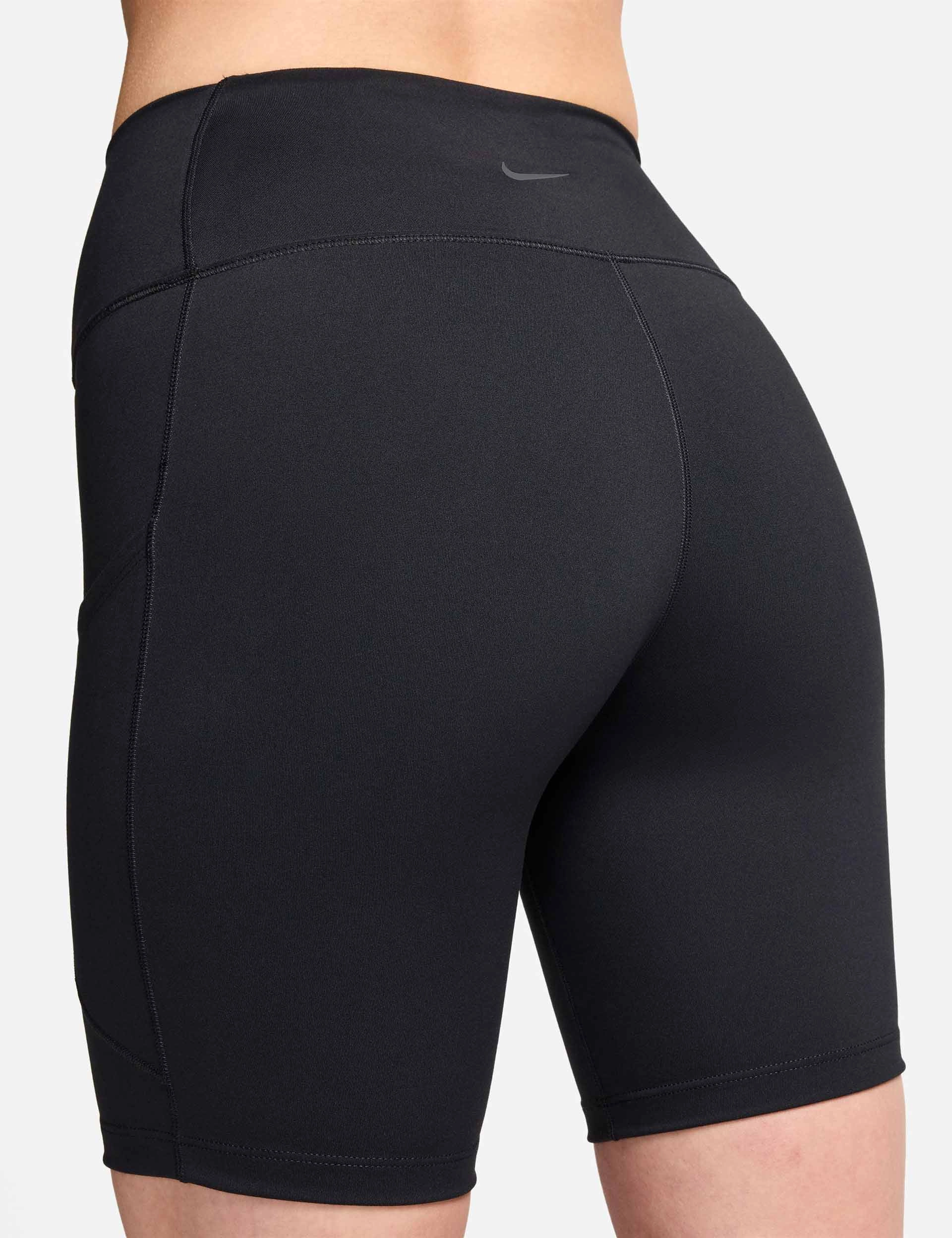 One High Waisted 8" Biker Shorts - Black