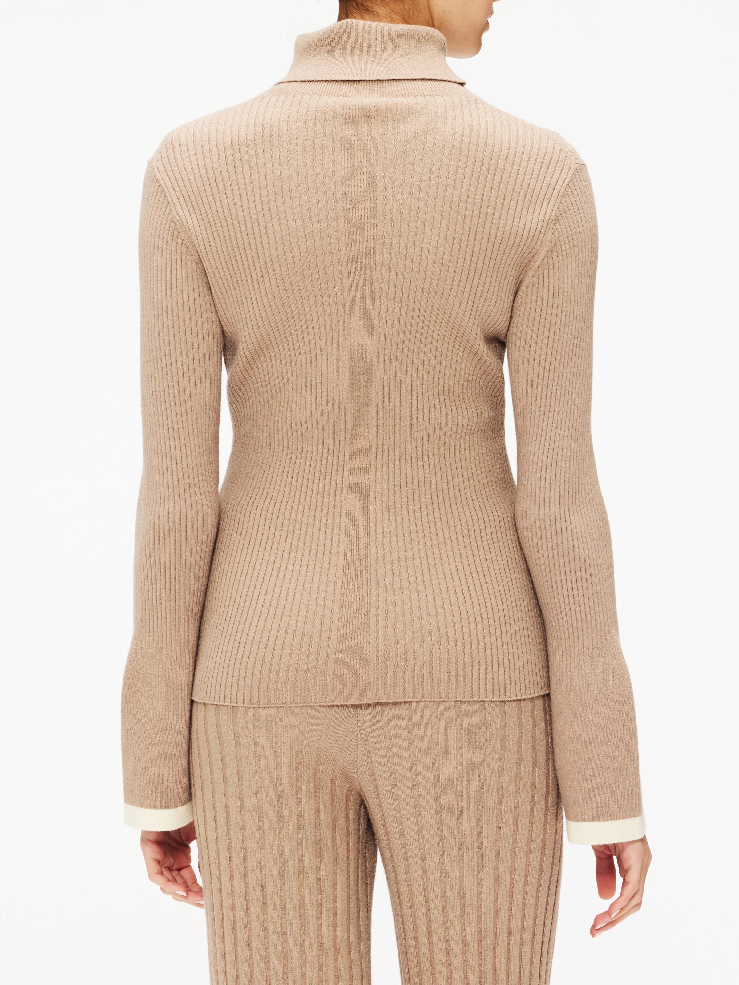 Varley Ravena Rib Knit High Neck Top