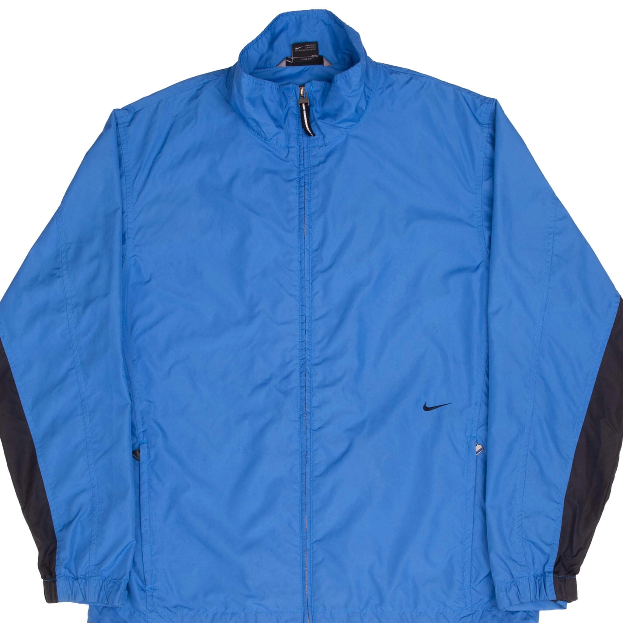 VINTAGE NIKE CLASSIC BLUE WINDBREAKER JACKET 2000S SIZE MEDIUM