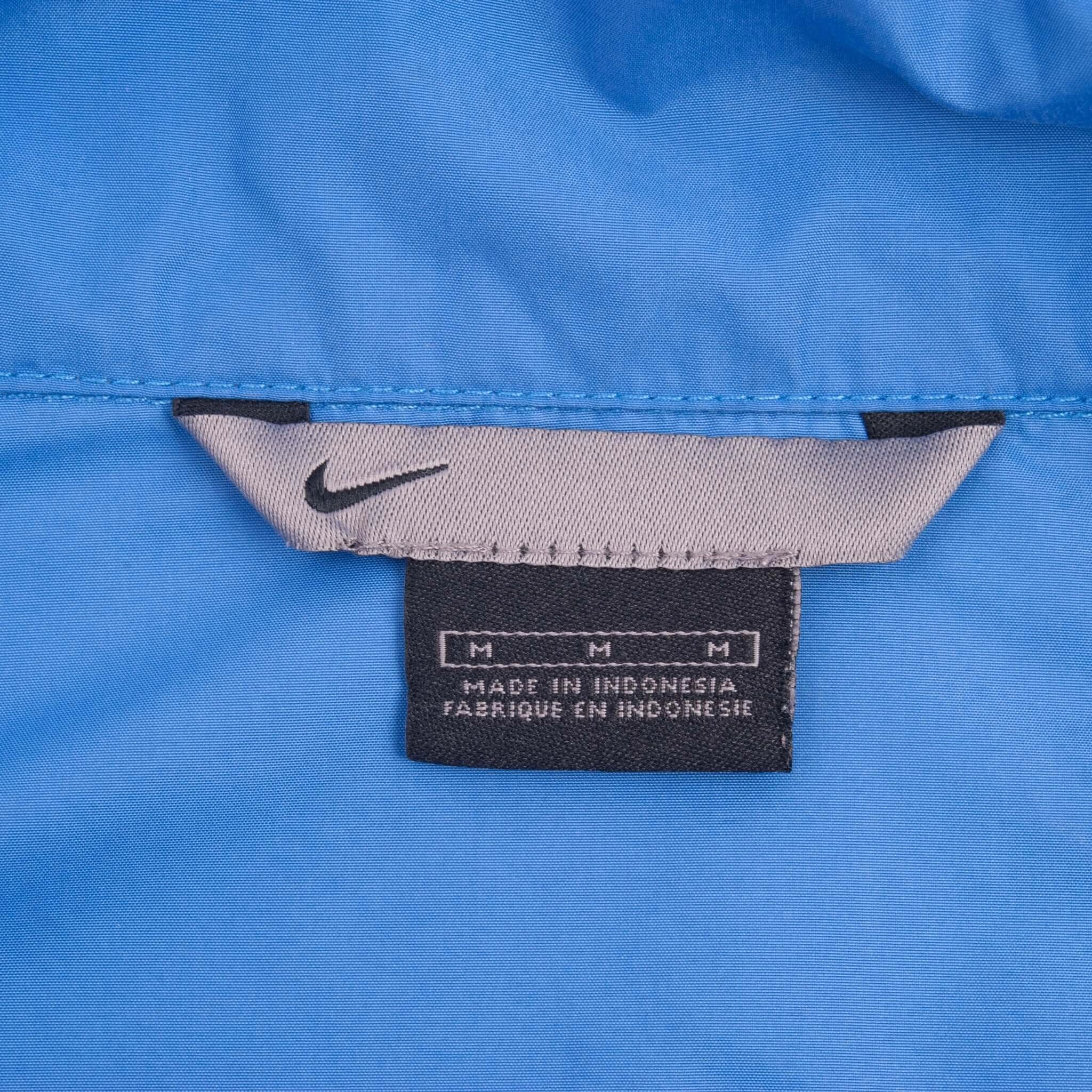 VINTAGE NIKE CLASSIC BLUE WINDBREAKER JACKET 2000S SIZE MEDIUM