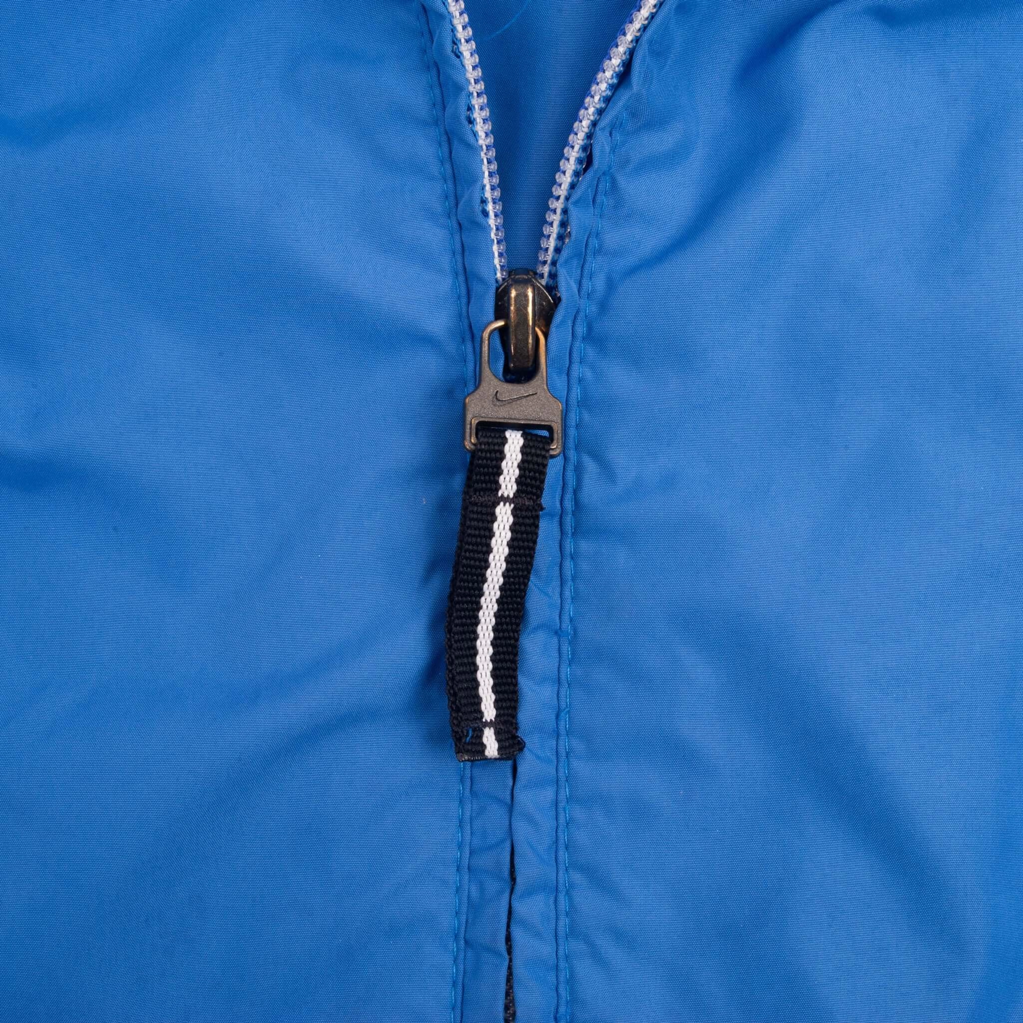 VINTAGE NIKE CLASSIC BLUE WINDBREAKER JACKET 2000S SIZE MEDIUM