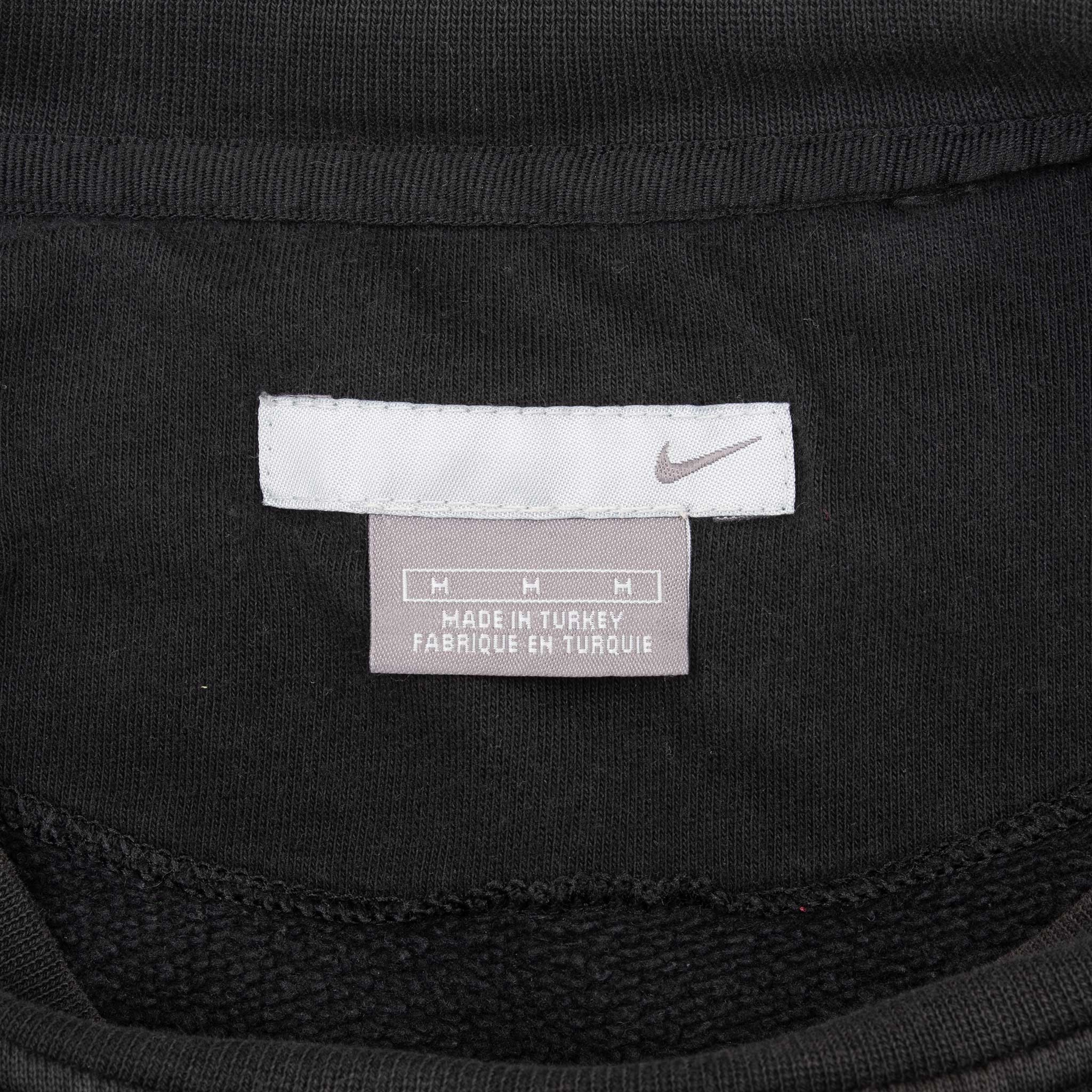 VINTAGE NIKE CLASSIC SWOOSH BLACK SWEATSHIRT 2000S MEDIUM
