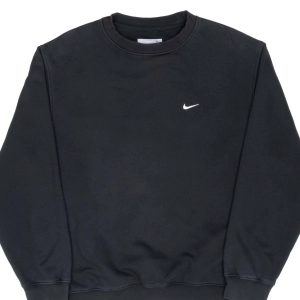 VINTAGE NIKE CLASSIC SWOOSH BLACK SWEATSHIRT 2000S MEDIUM