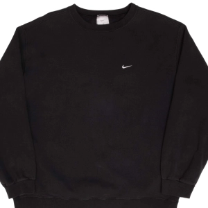 VINTAGE NIKE CLASSIC SWOOSH BLACK SWEATSHIRT 2000S SIZE XL MADE IN USA